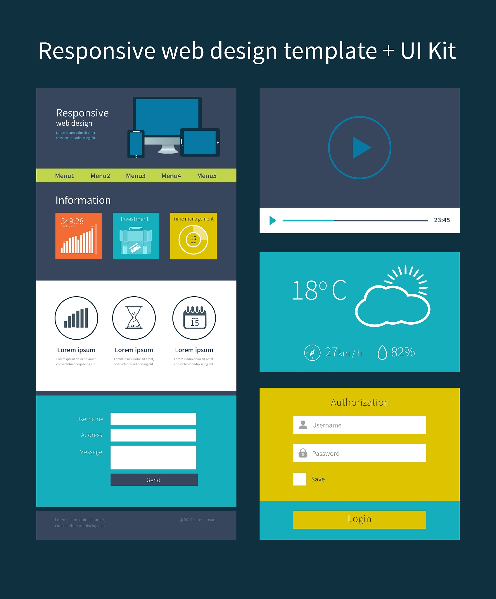 one page website design template