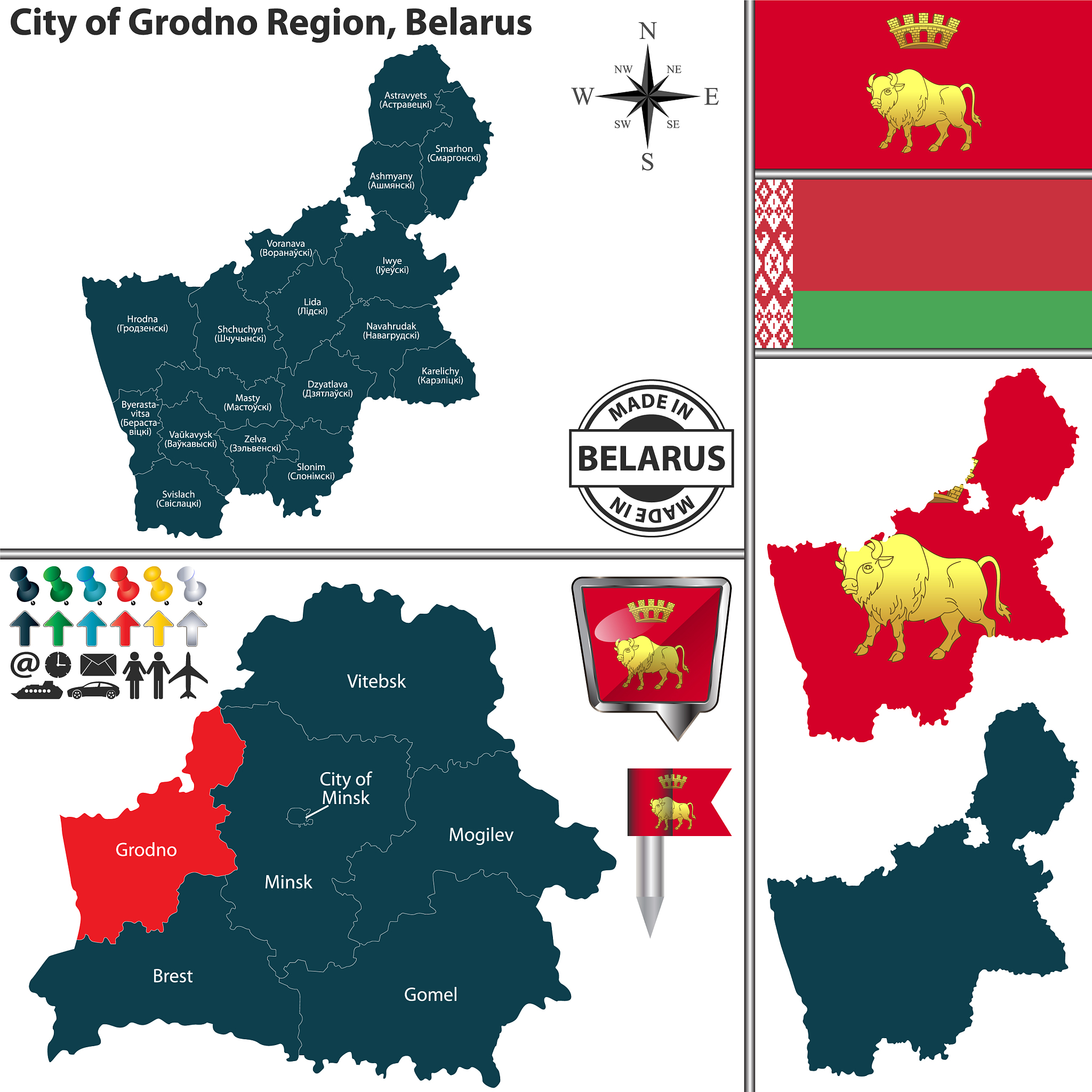 map grodno region belarus