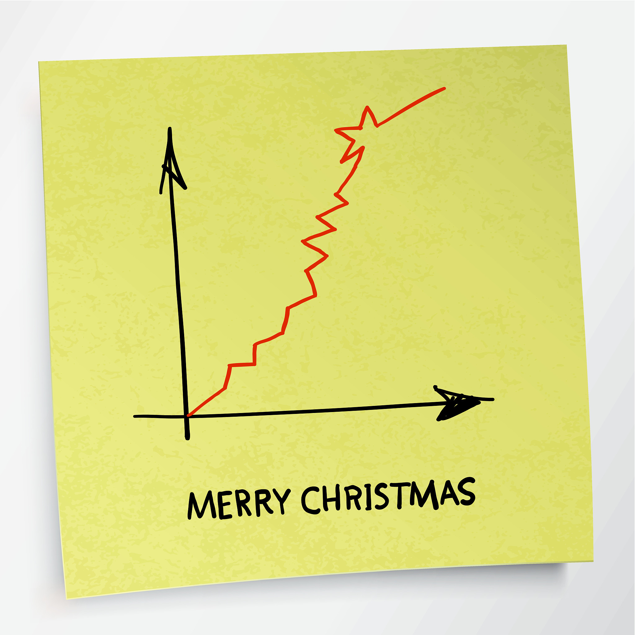 business graph grow up. merry christmas concept. vector.