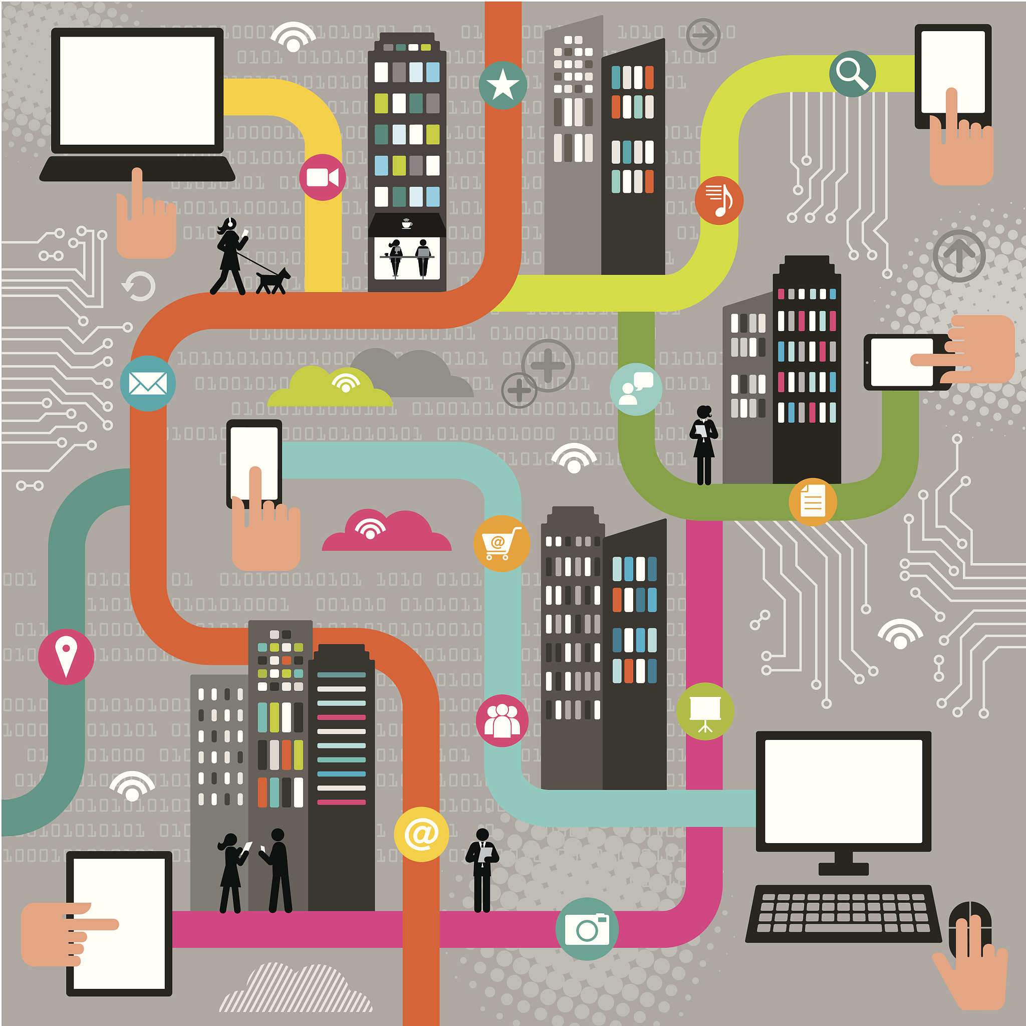 用英语给4人每人写一段时长1分钟的独白主题关于智能城市的对话使用简单词汇