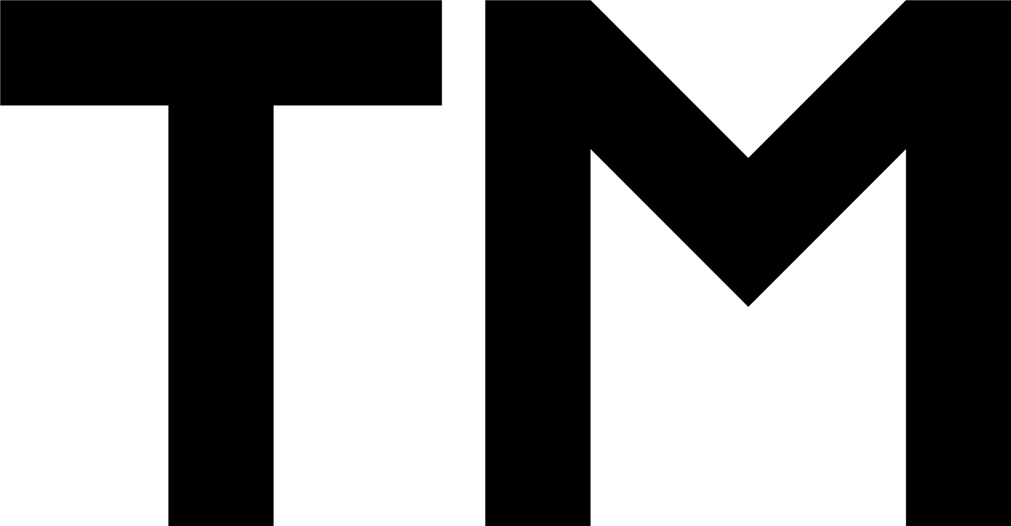 tm letter trademark icon black color flat style