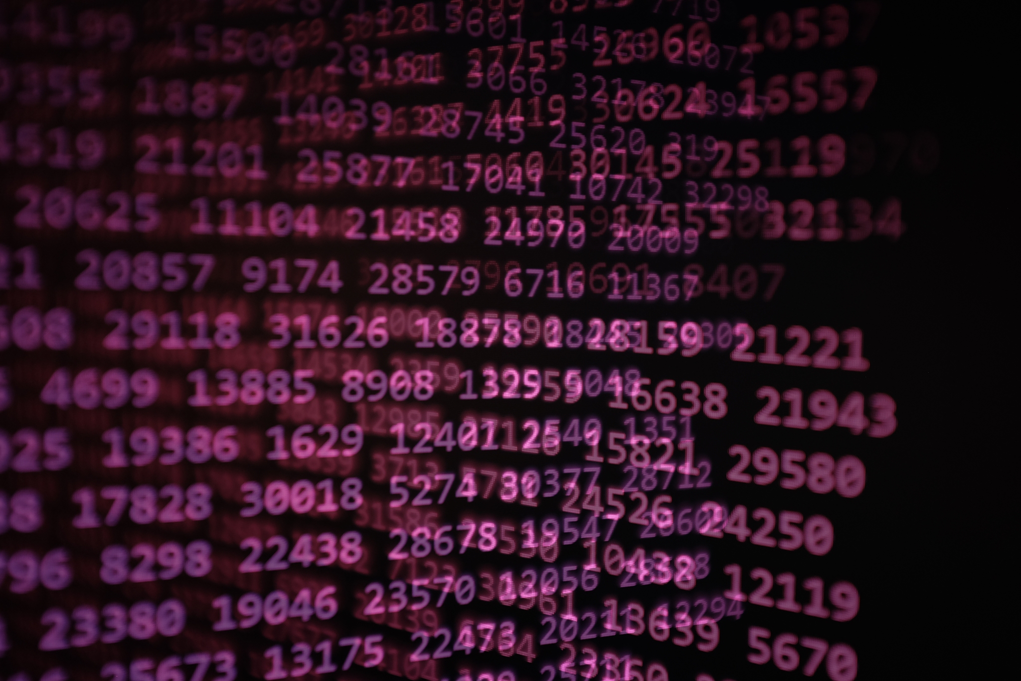 full frame shot of pink binary codes