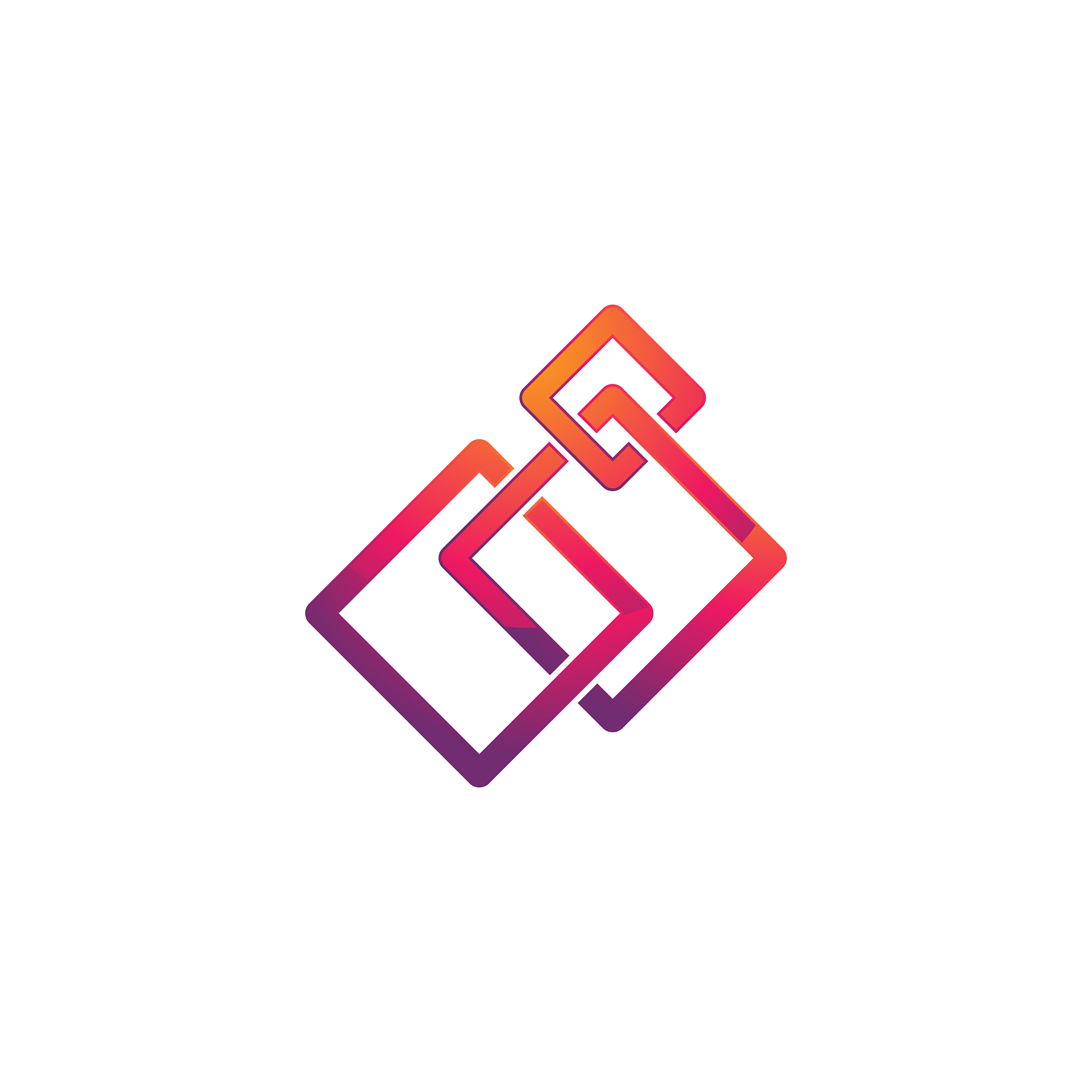 square line connected chain abstract cube