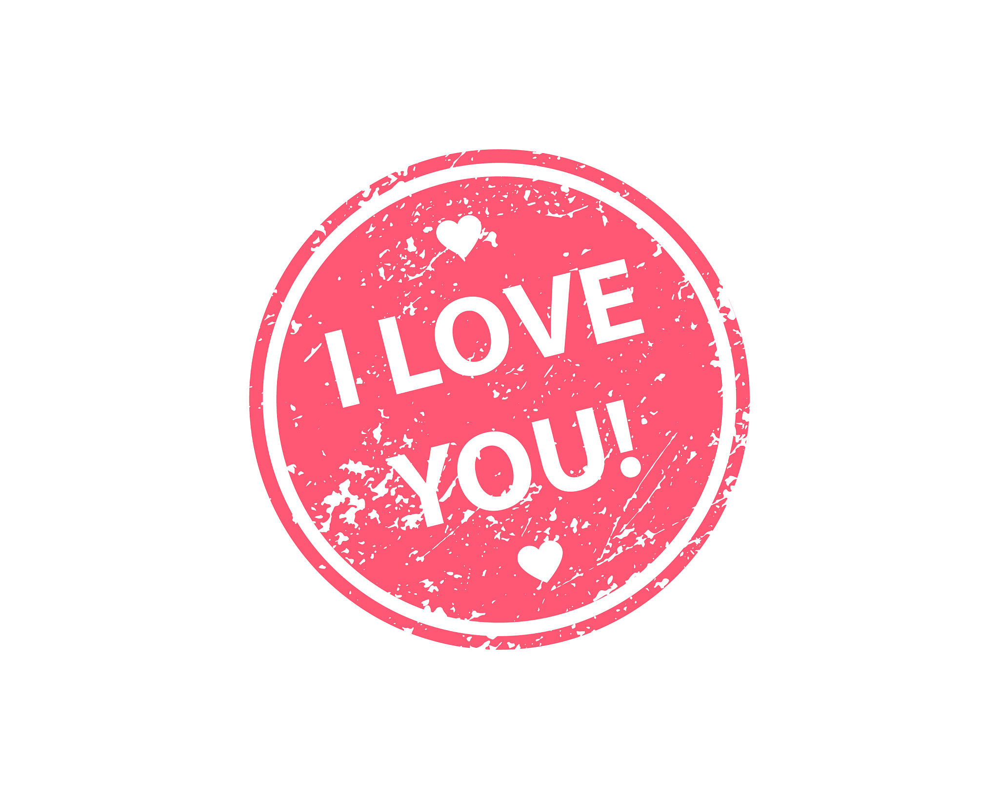 i love you stamp texture rubber cliche imprint