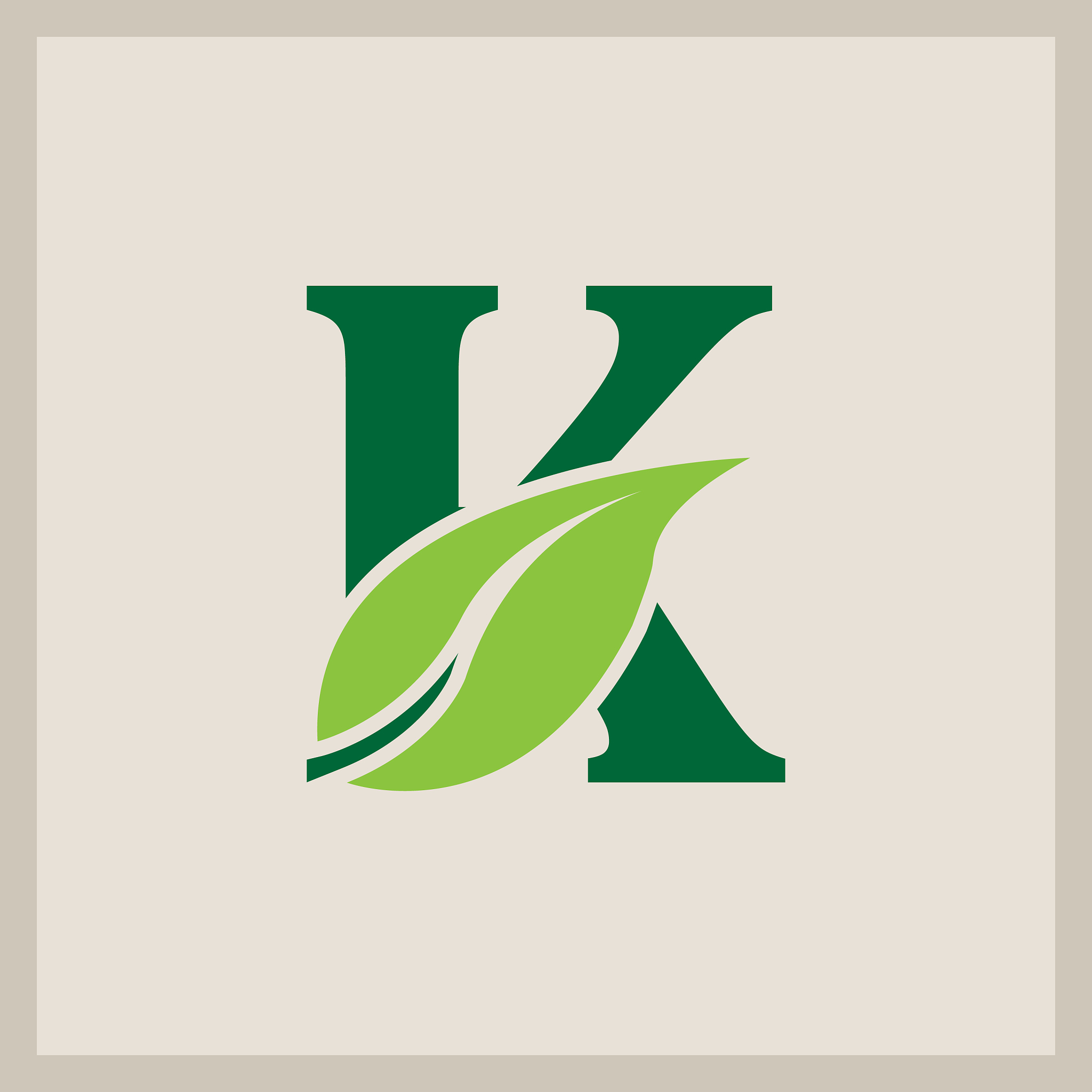 green eco letter logo template design