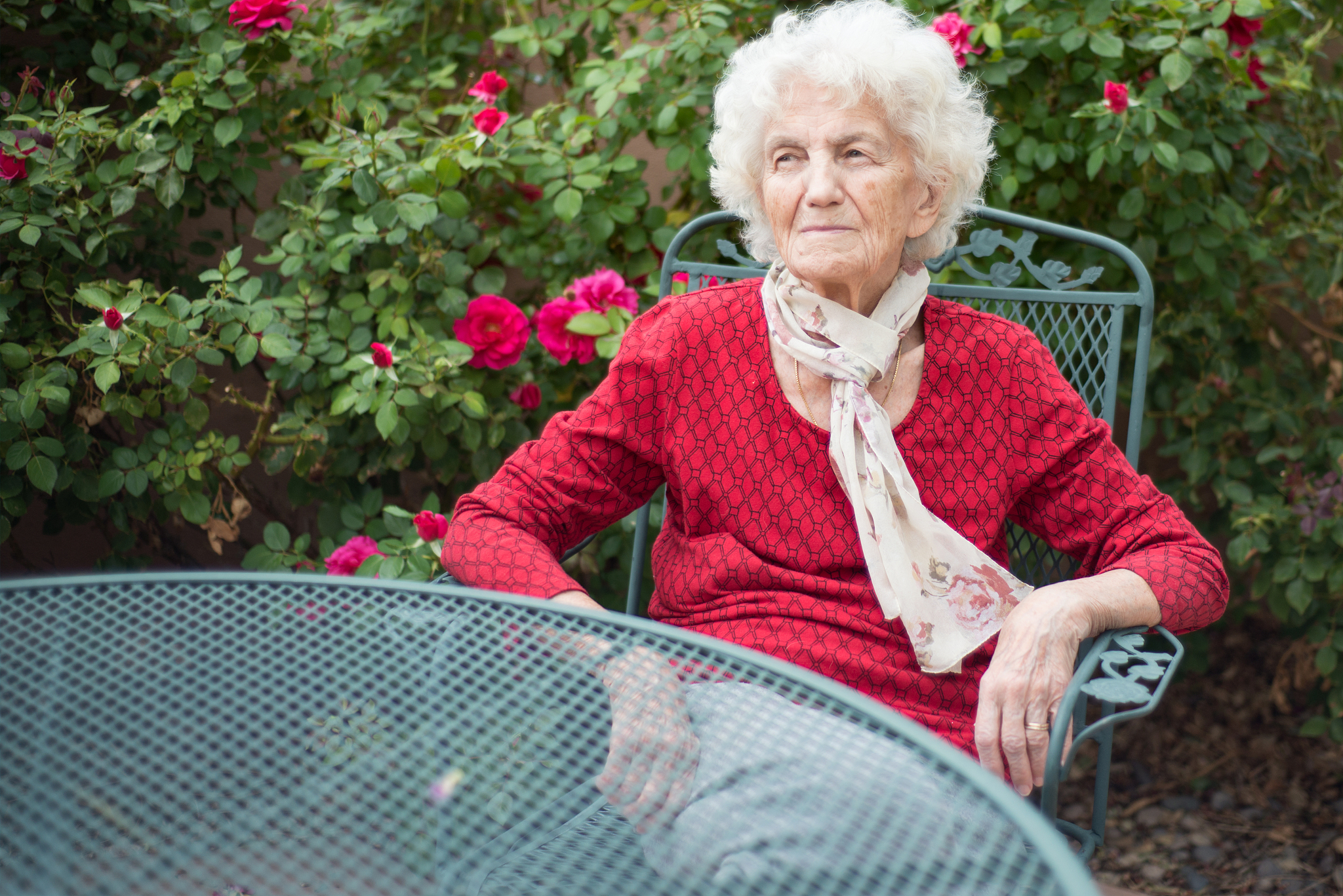 senior women with gentle smile