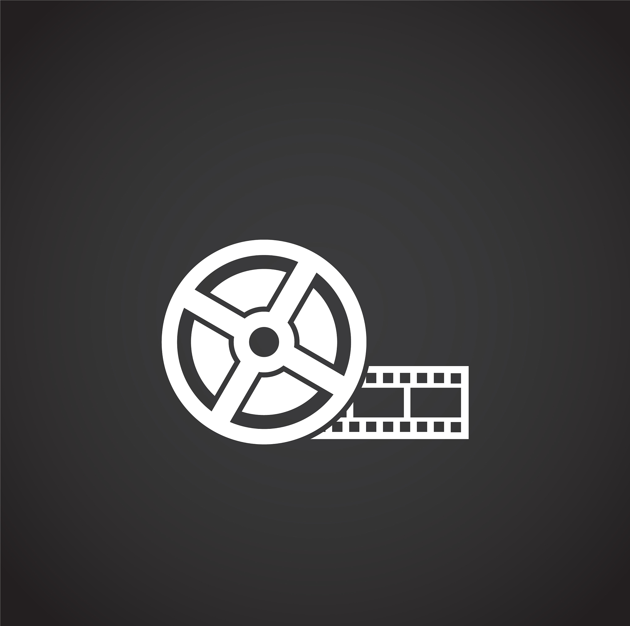cinema related icon on background for graphic and