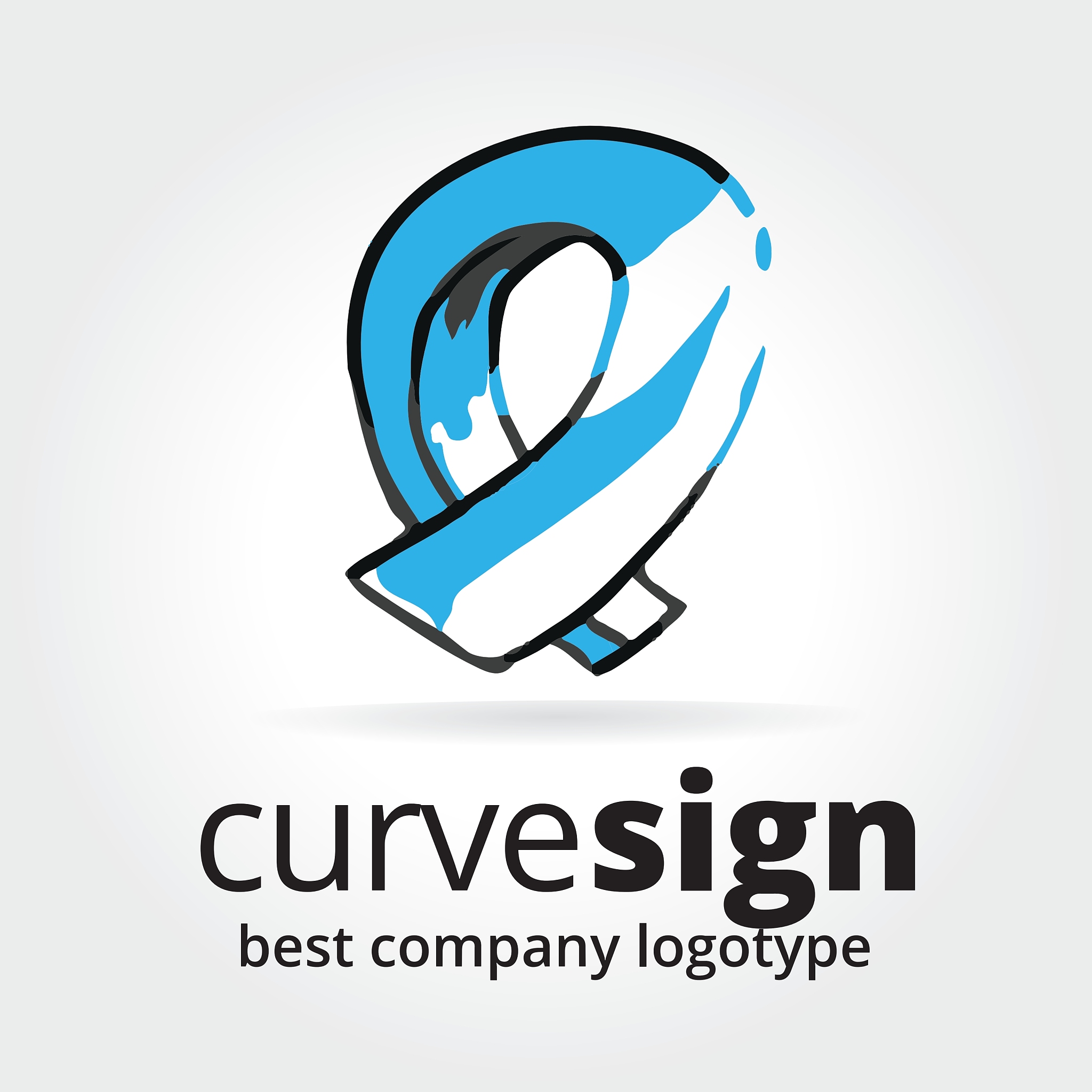 abstract logotype concept isolated on white