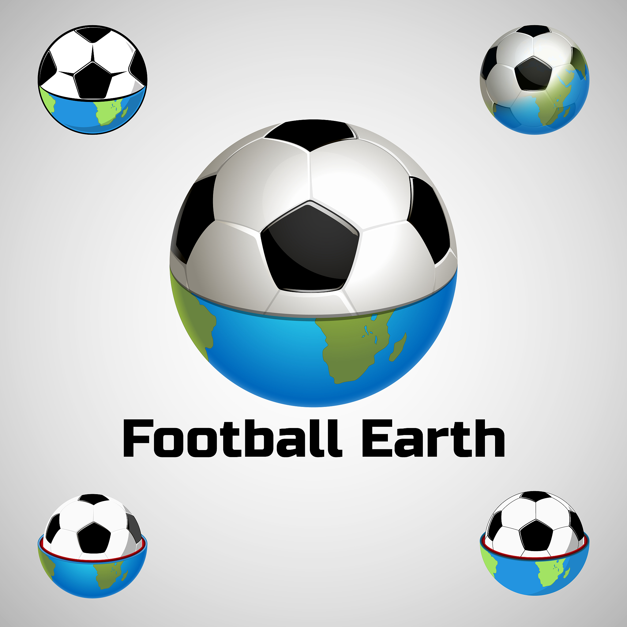 football earth logo for the team and the cup