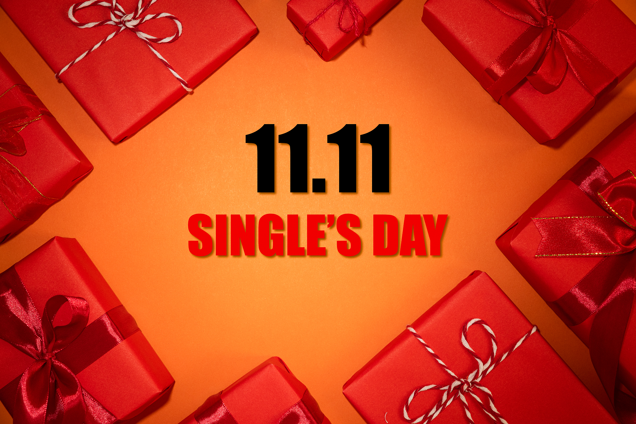 online shopping of china, 11.11 single's day sale concept. top v