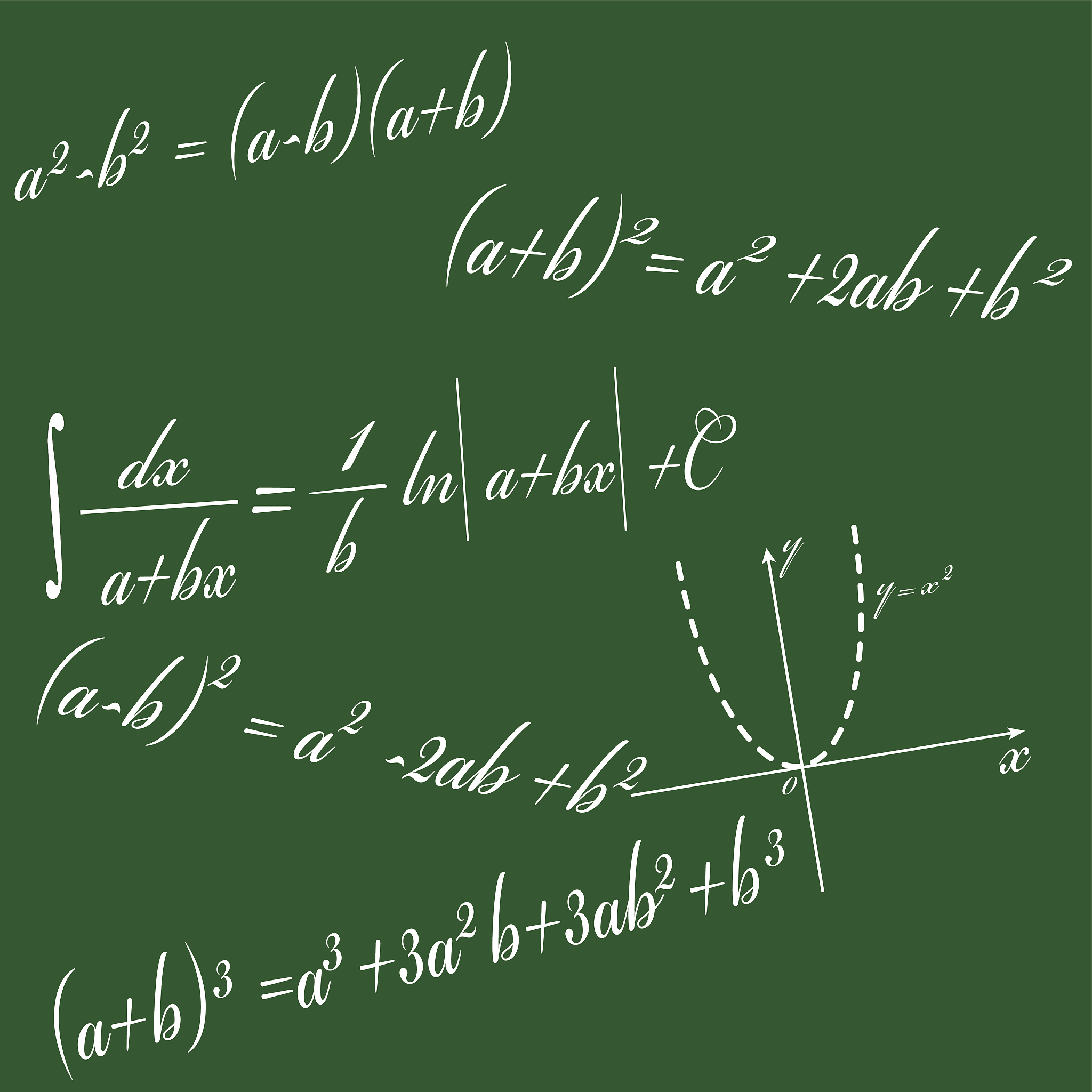 seamless pattern with mathematical formulas
