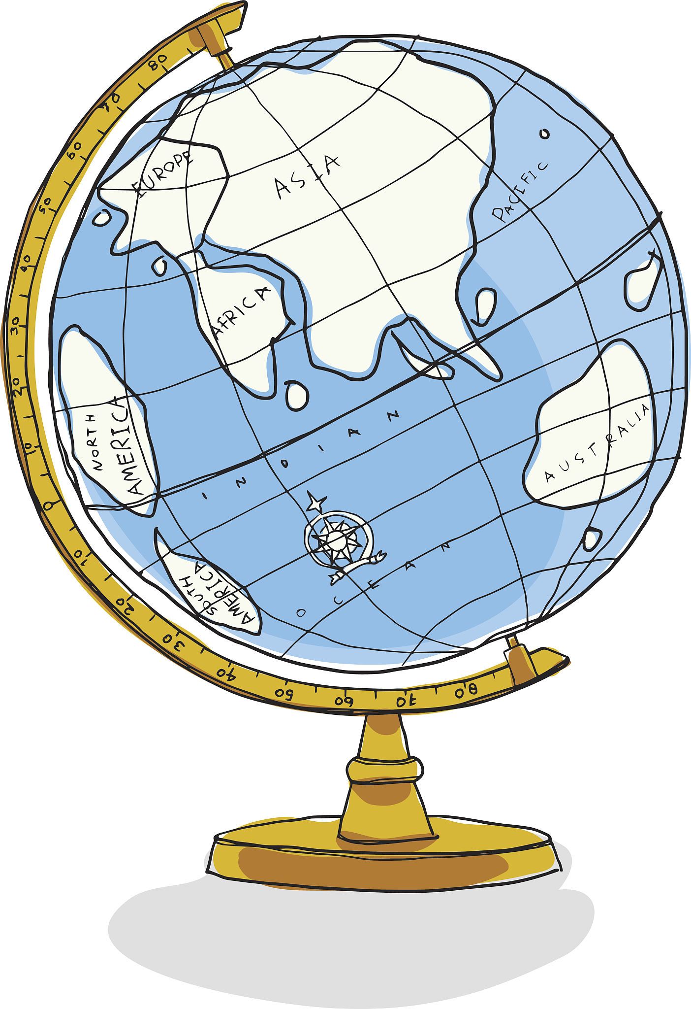 cute  world globe vector illustration