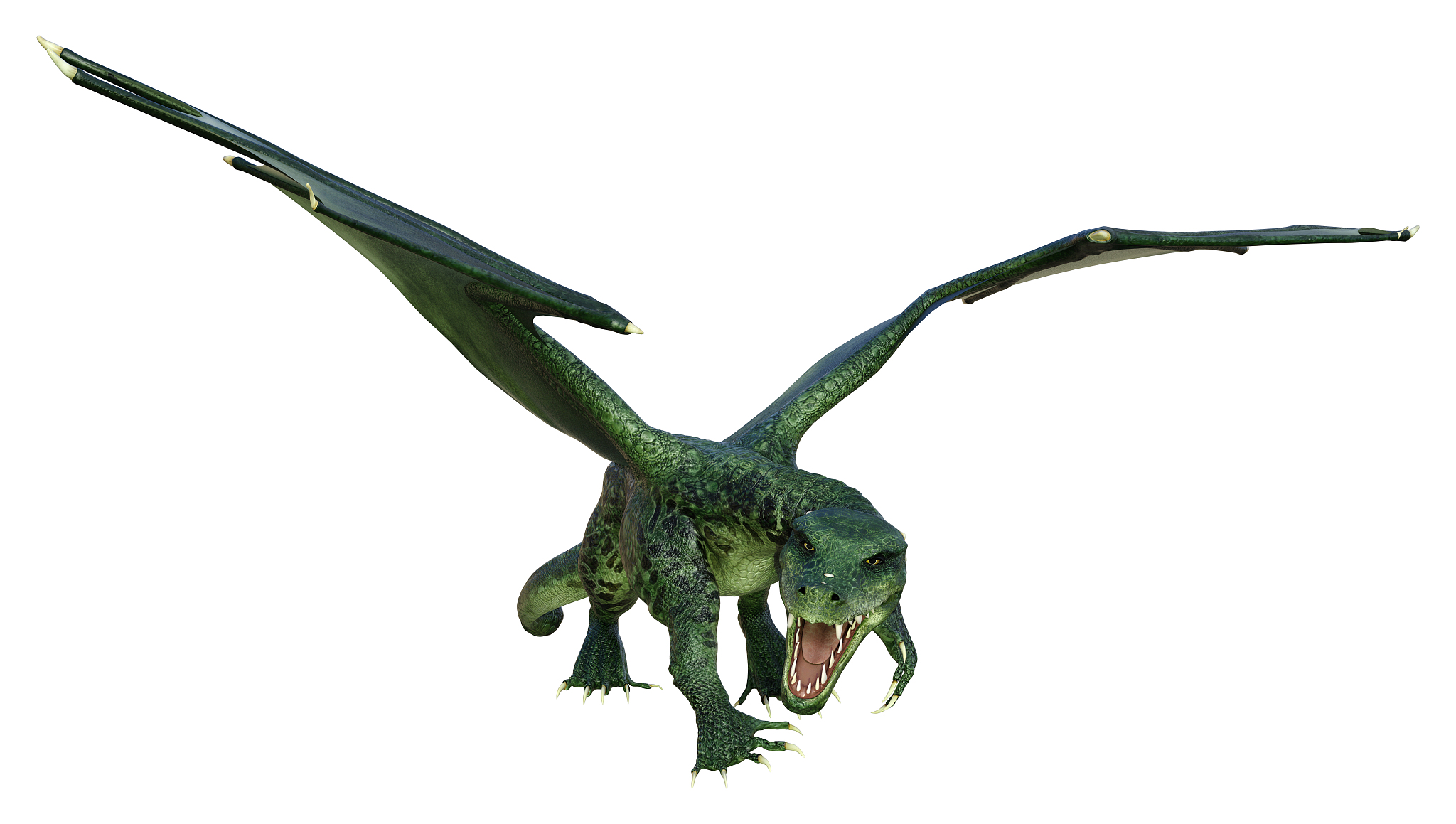 3d illustration fantasy dragon on white