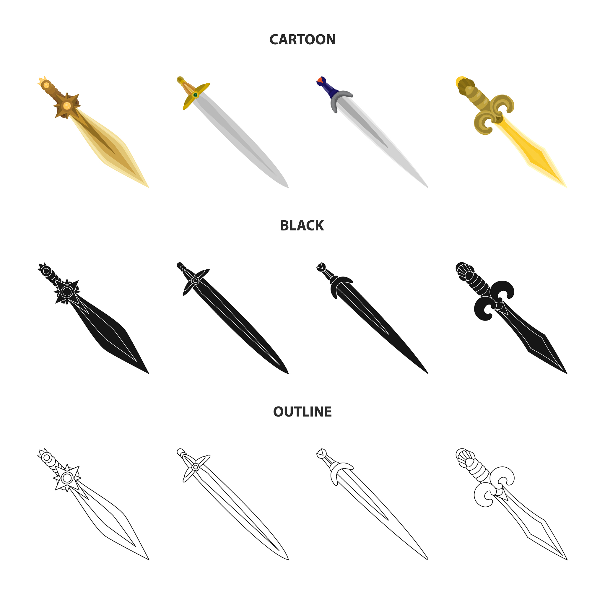 isolated object game and armor icon collection