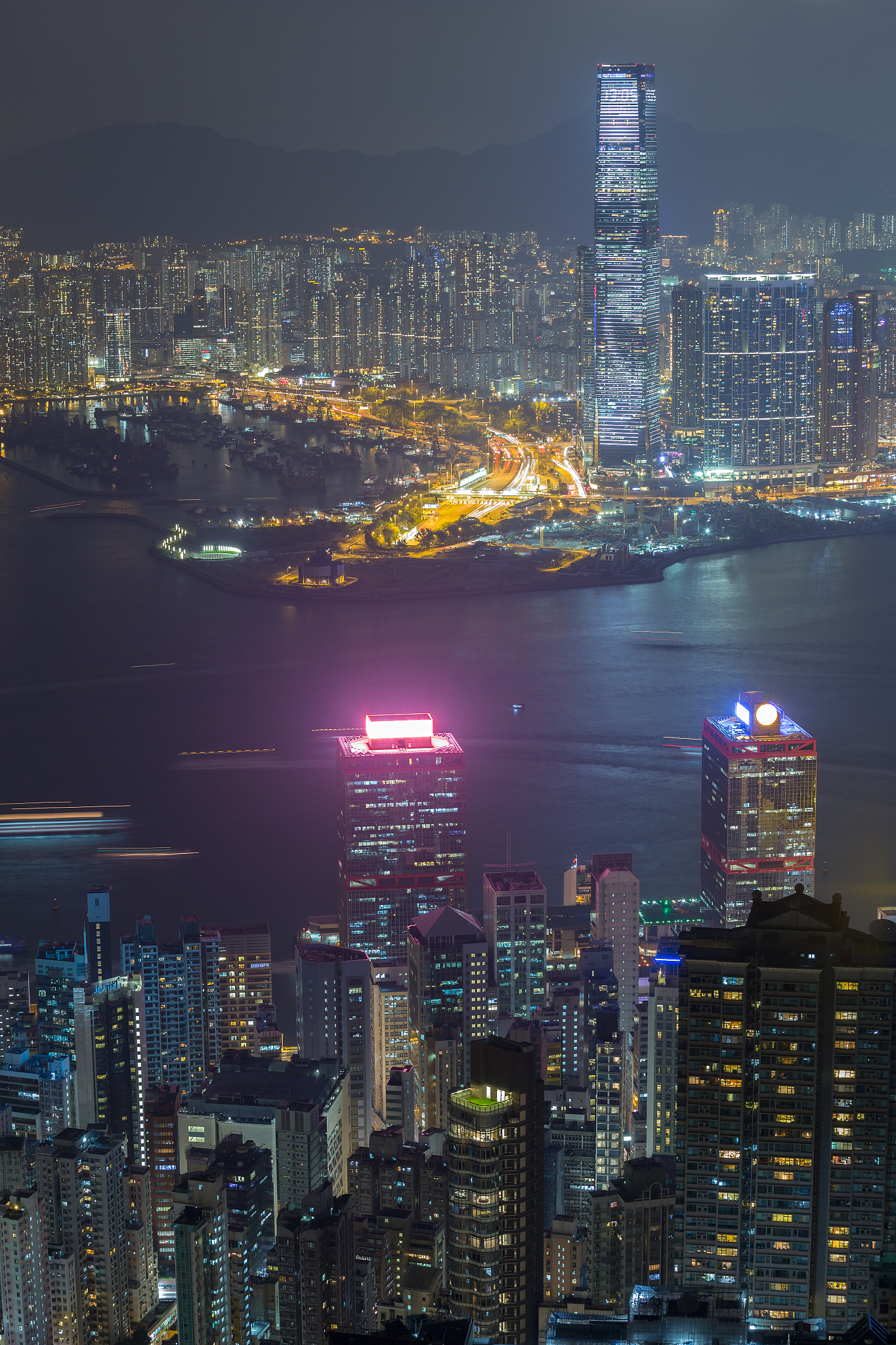 hong kong city at night