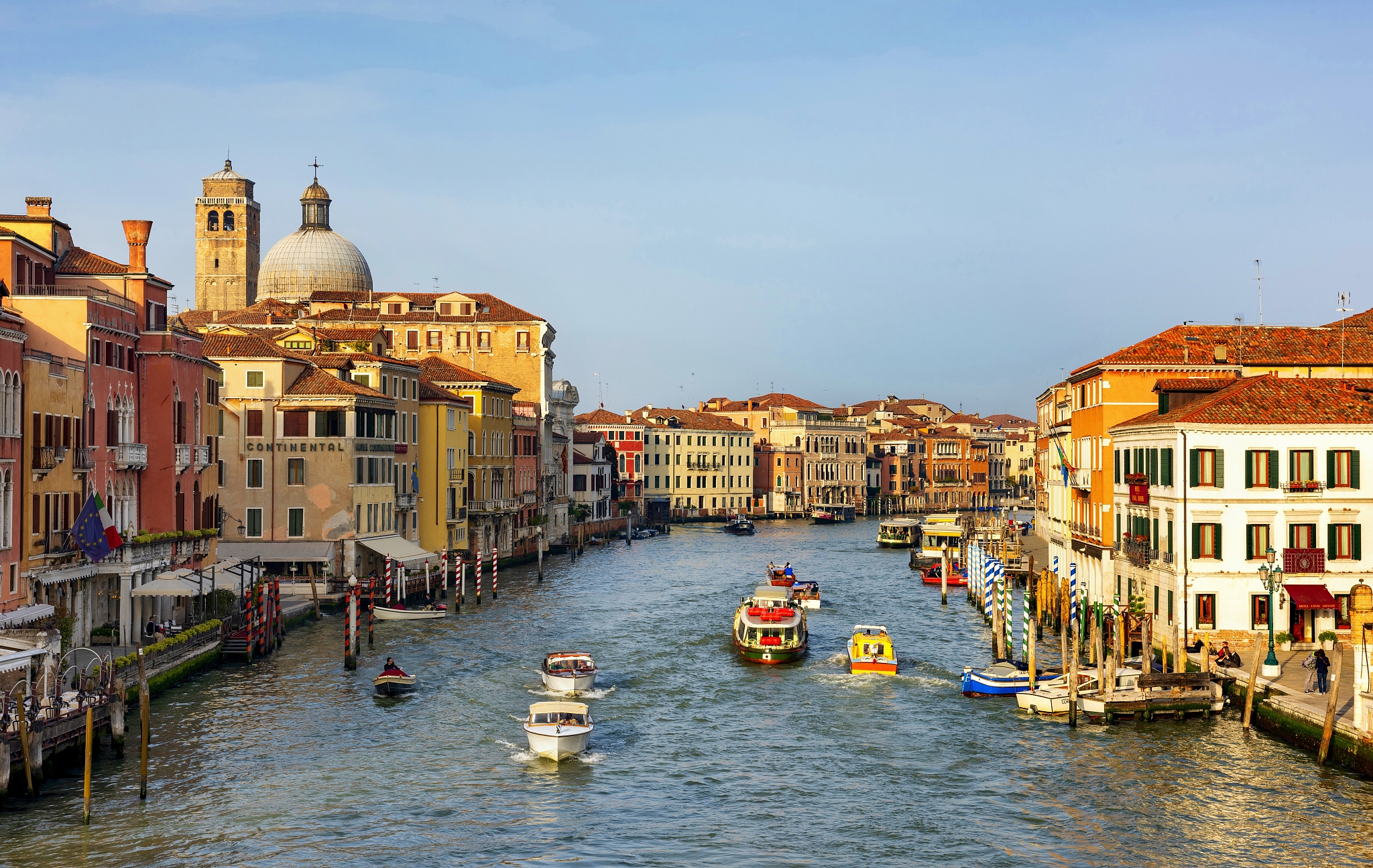 canal grande in venice in late afternoon