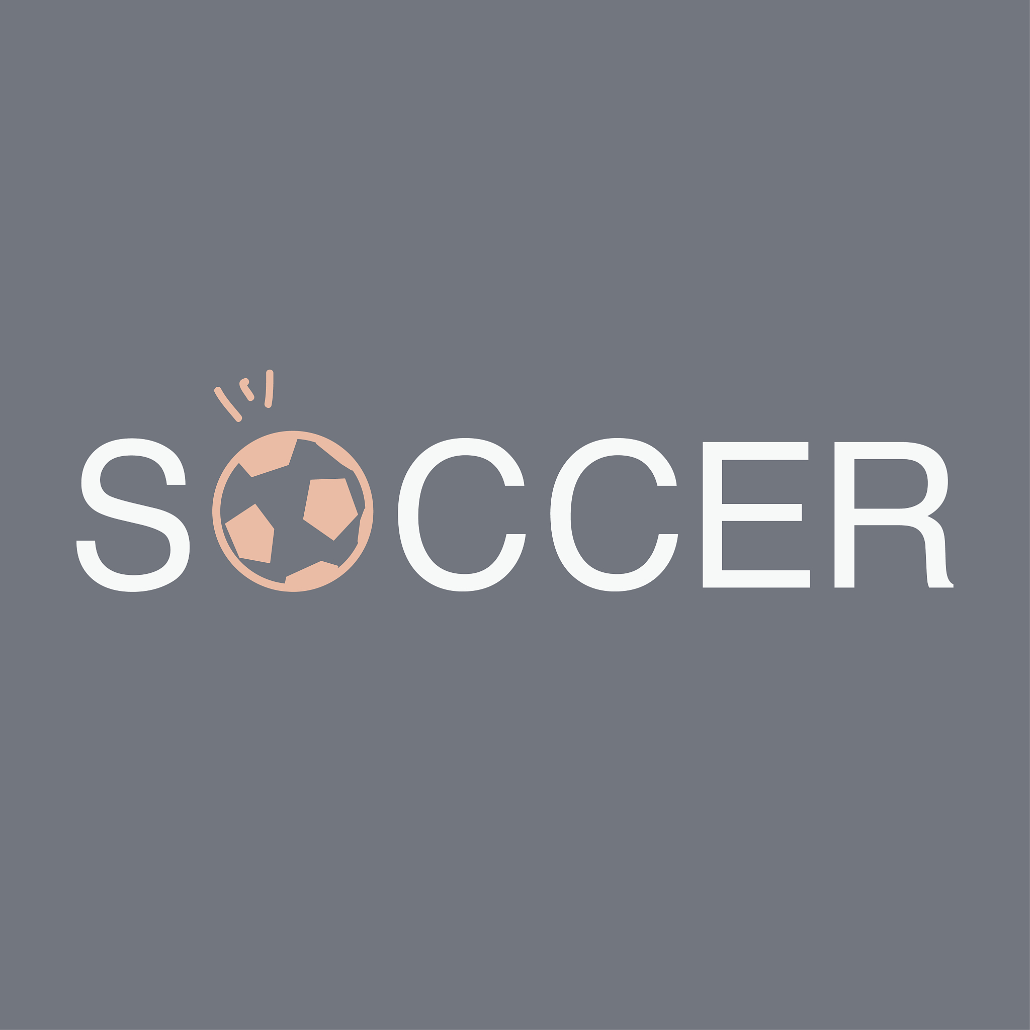 typographic poster - soccer
