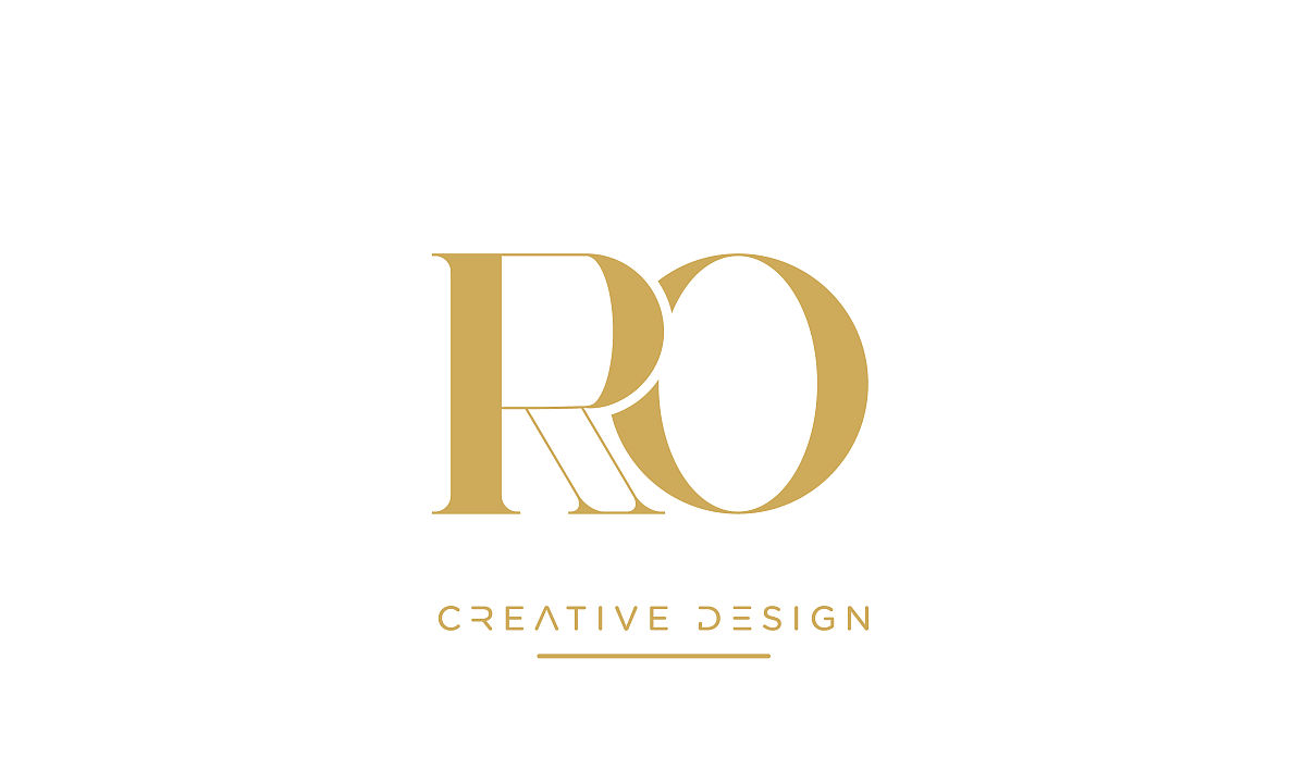 ro,或字母抽象的豪华标志图标矢量组合