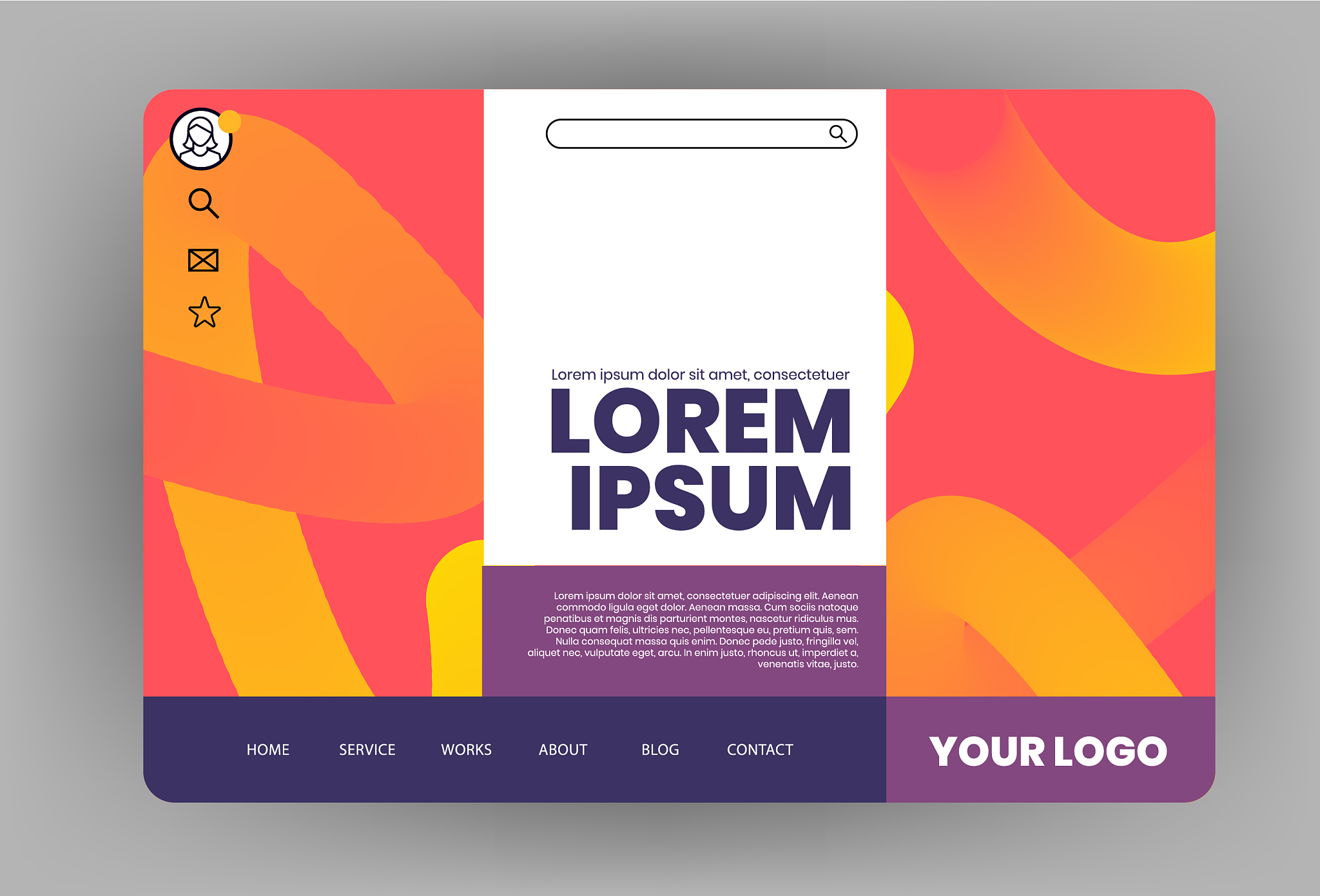 modern website template design