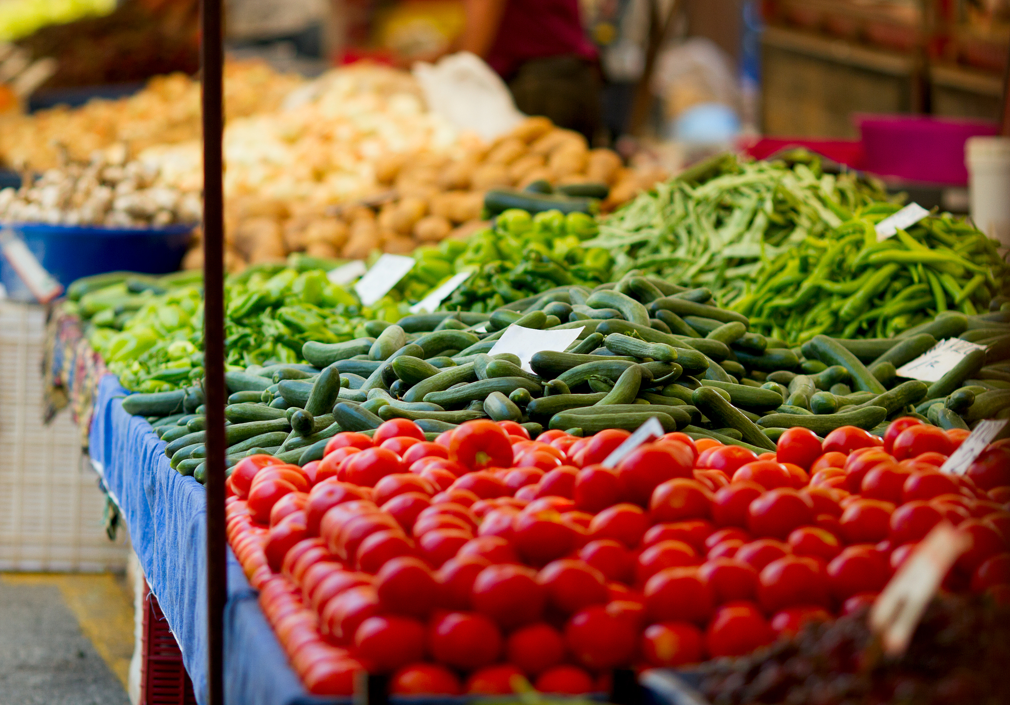 vegetables at farmers market