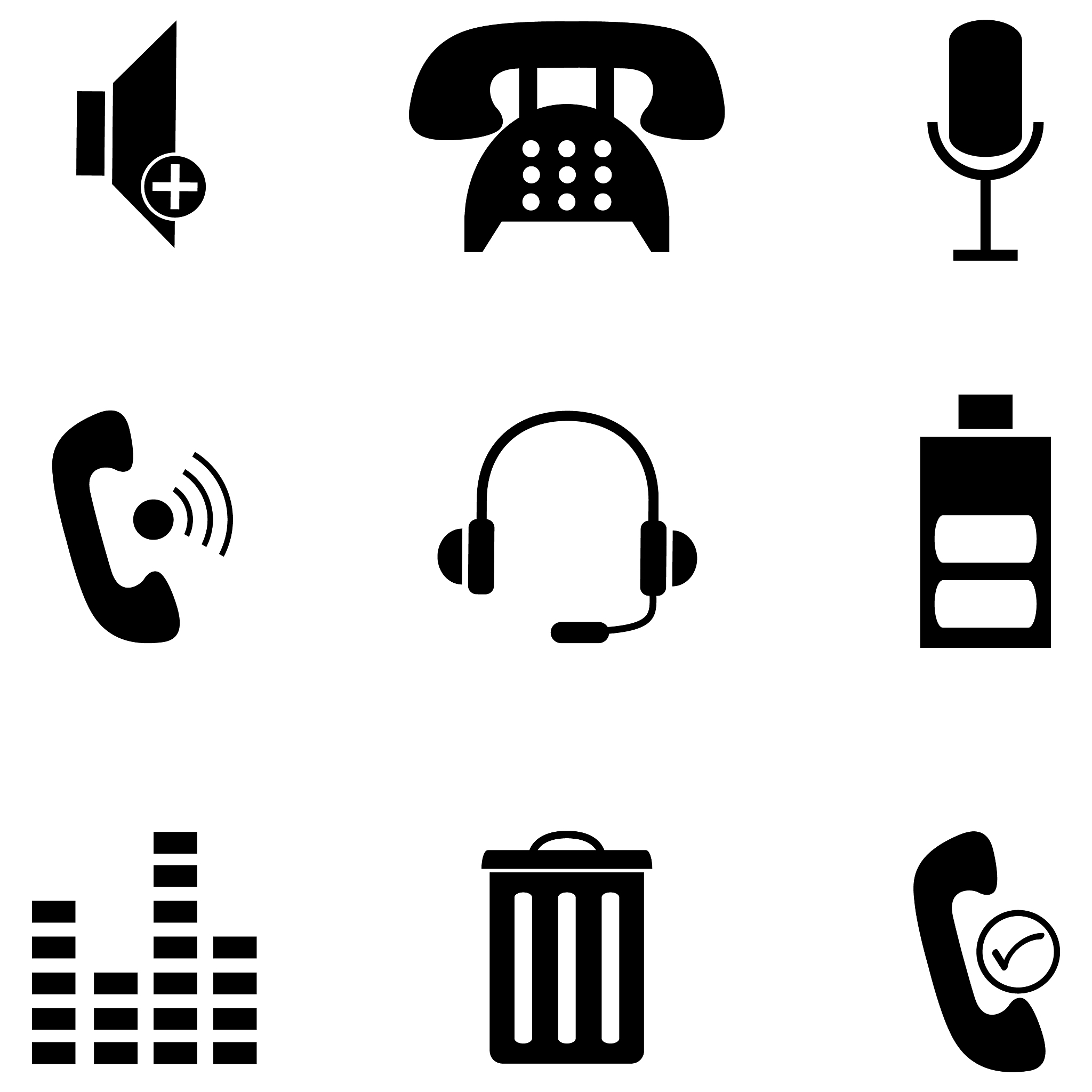 phone icon set