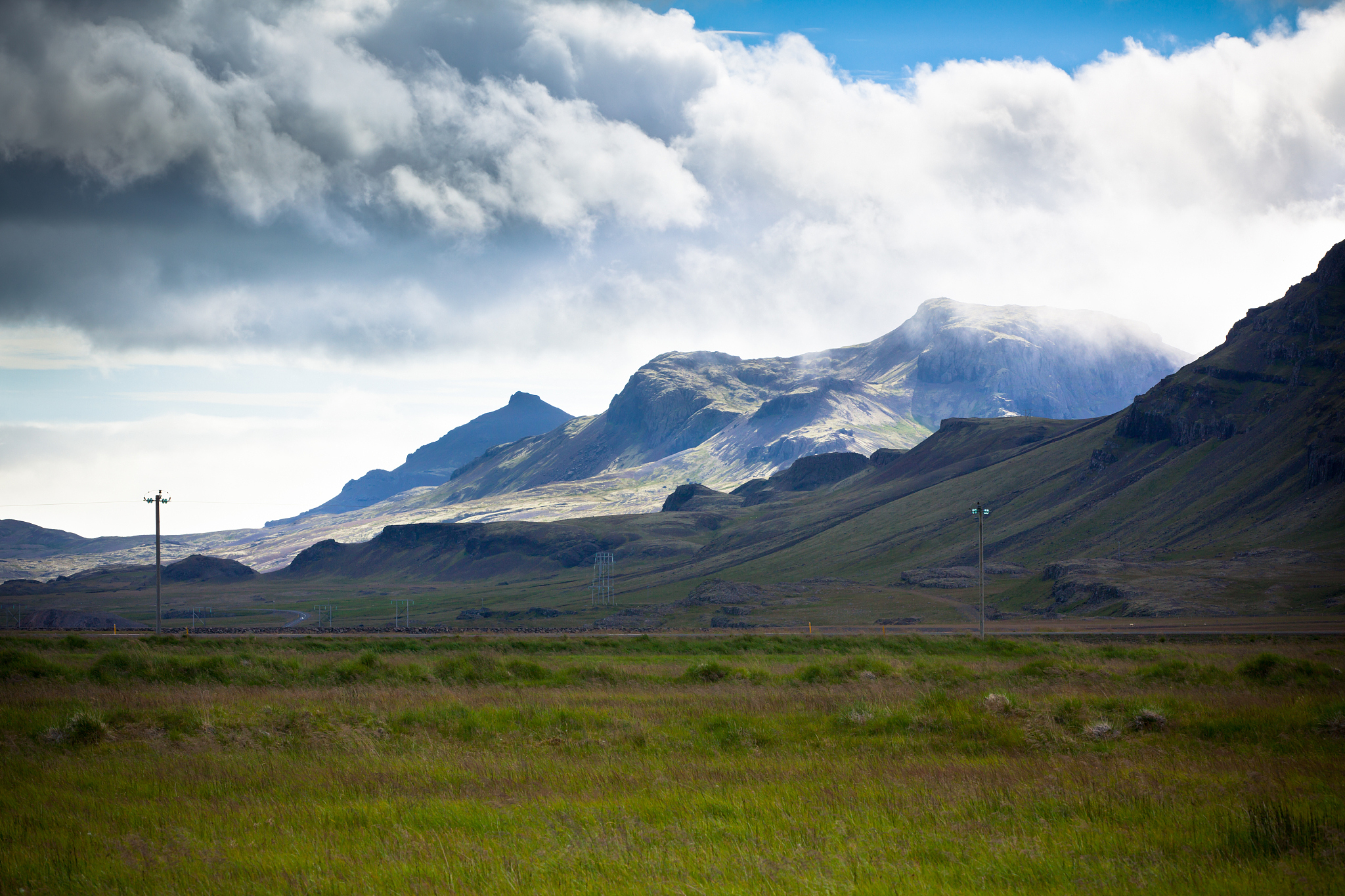 south icelandic mountain landscape
