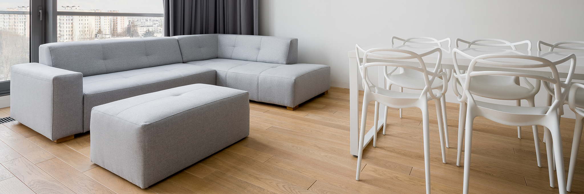 living room with table