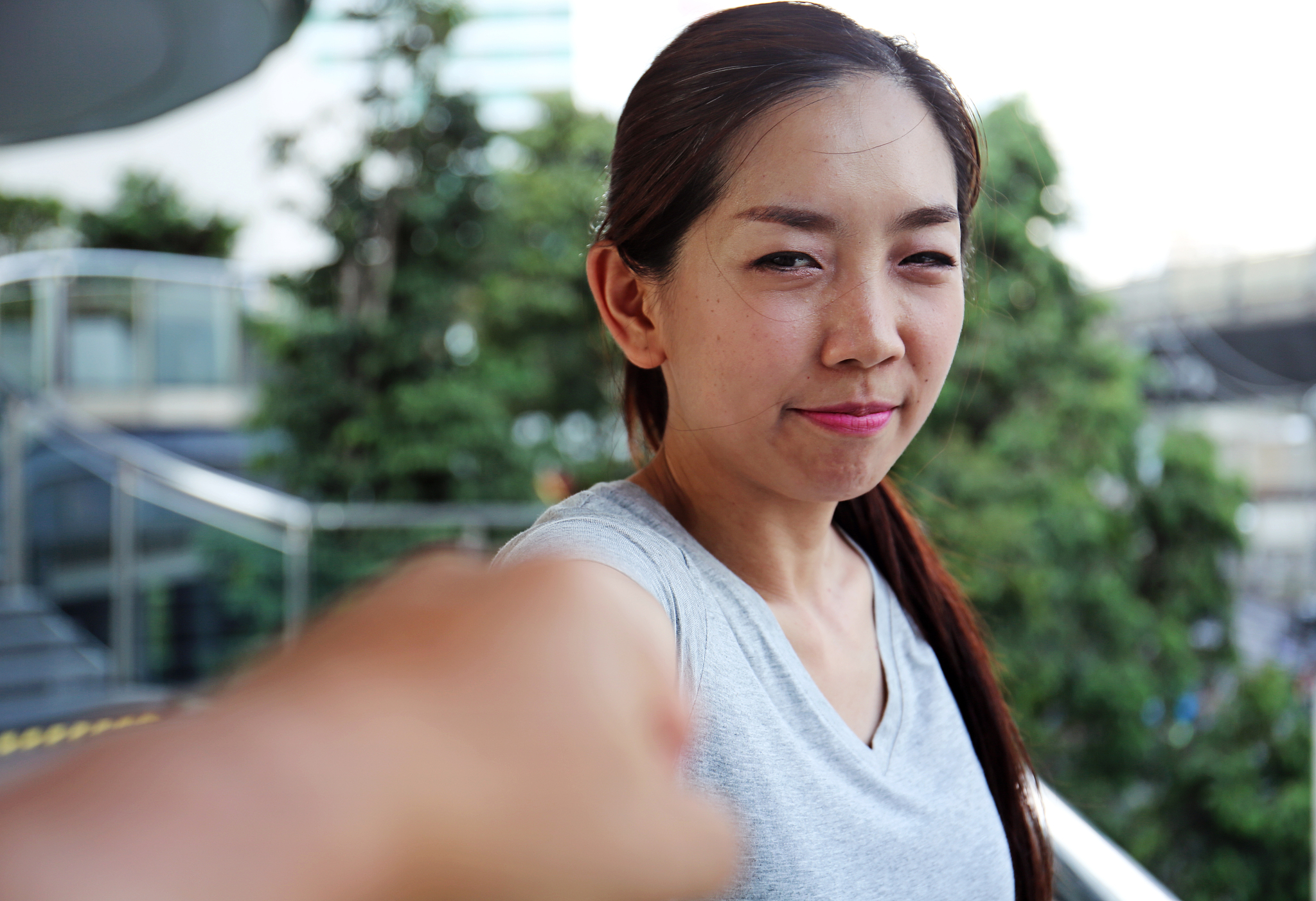 close-up beautiful young women are boxing and fighting