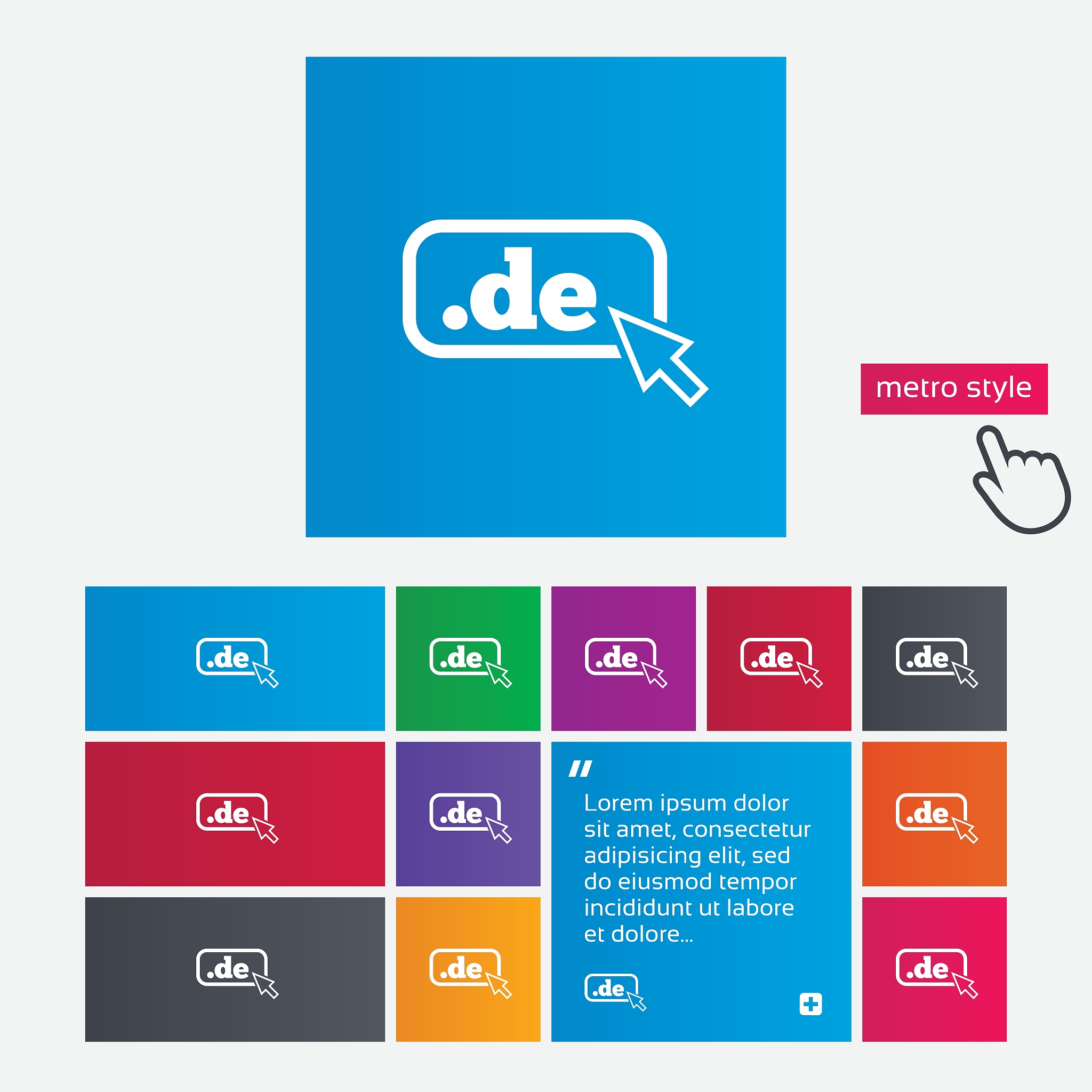 domain de sign icon top-level internet domain
