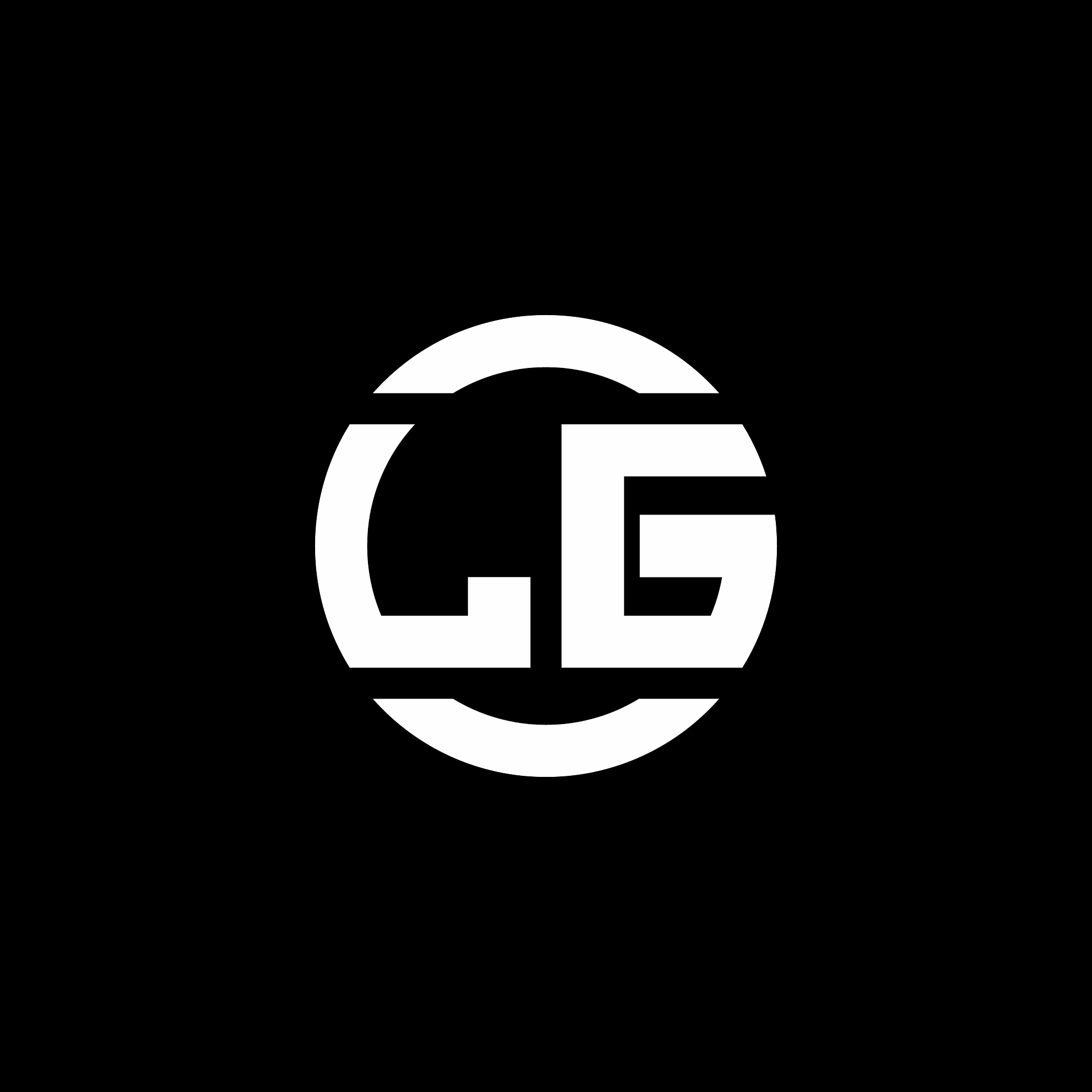 lg logo monogram isolated on circle element