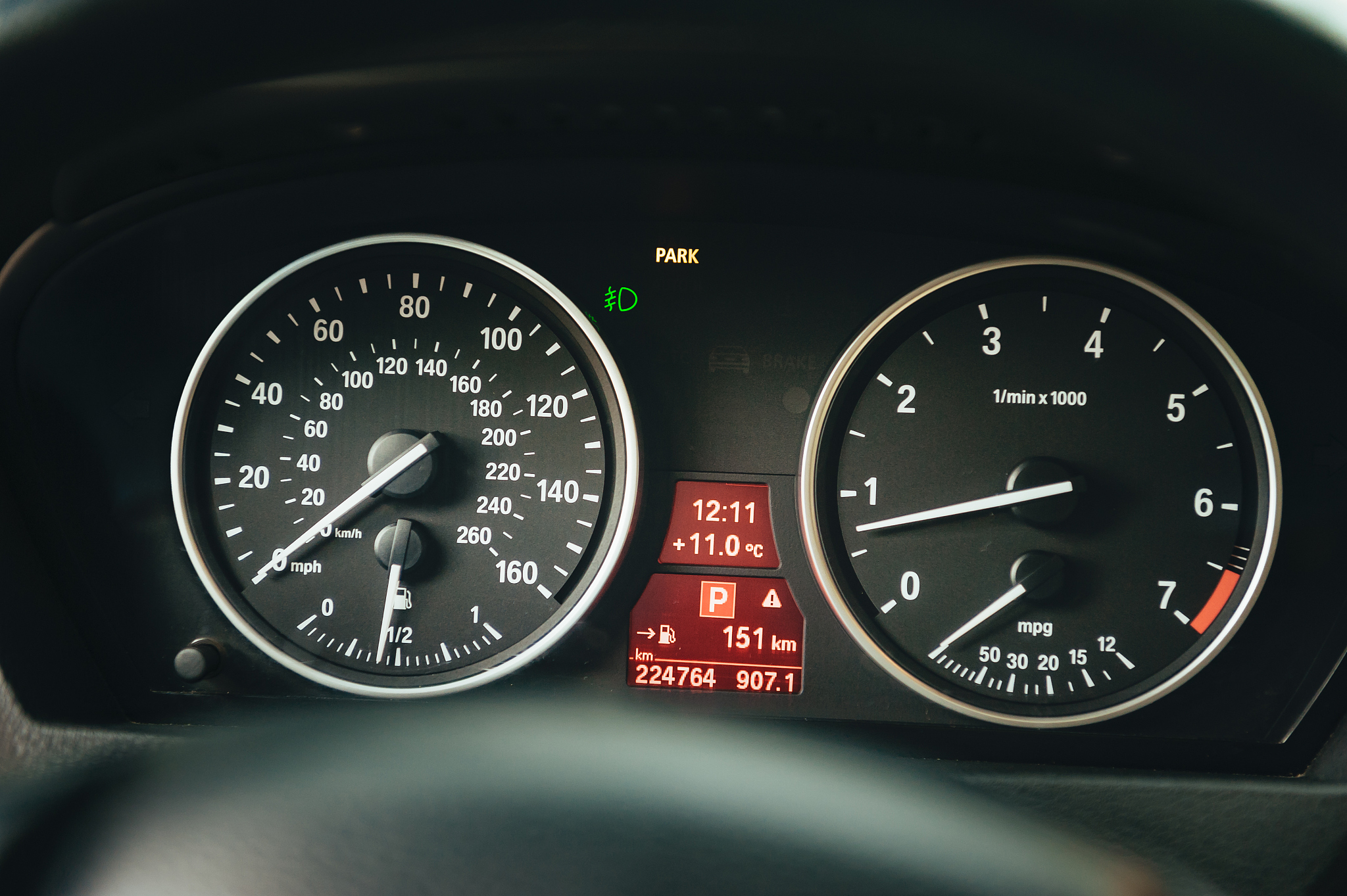closeup photo of car interiors. automobile instrument panel
