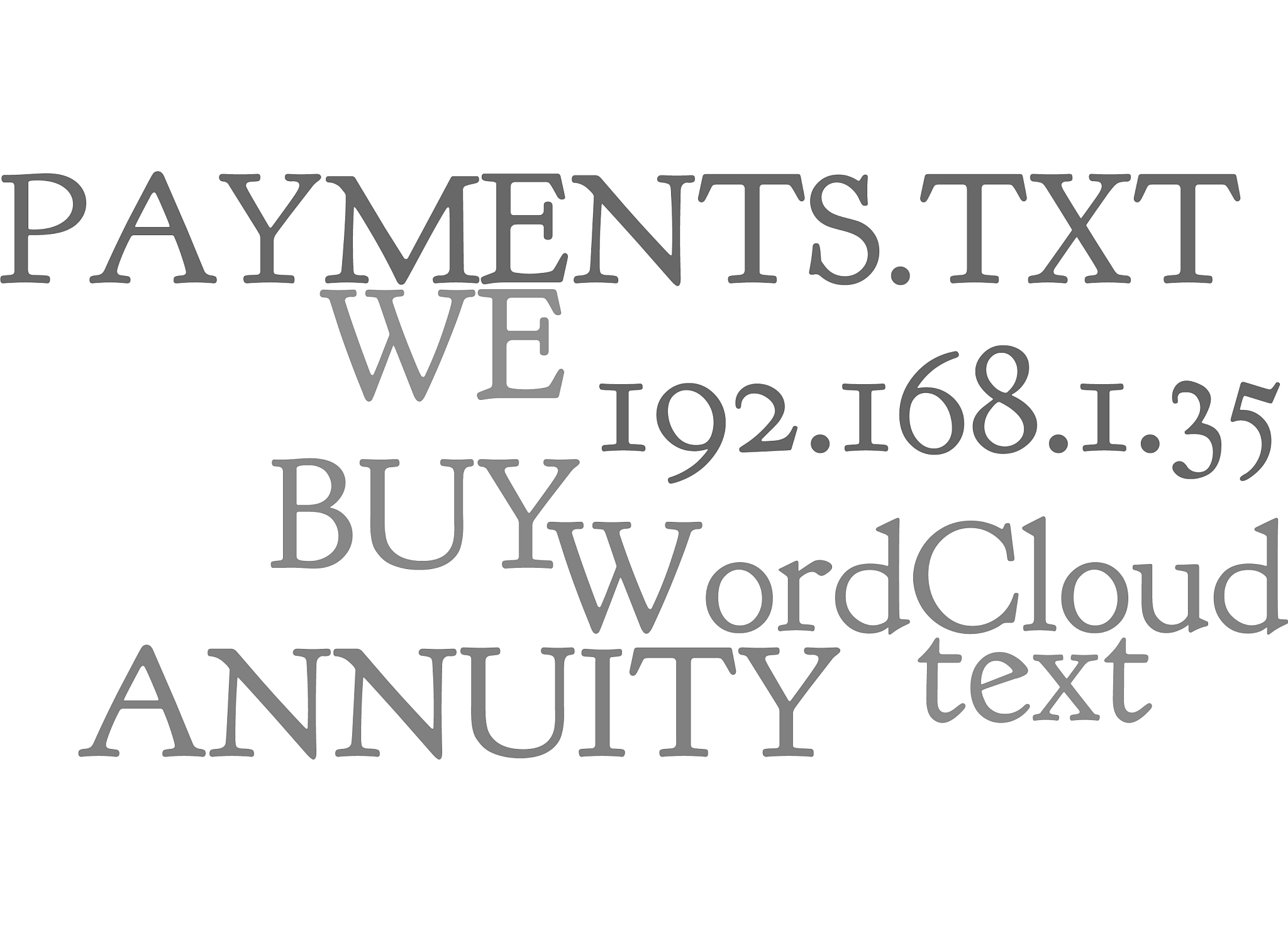 we buy annuity payments text word cloud concept