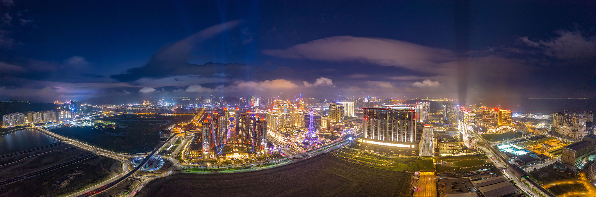 澳门凼仔赌城夜景