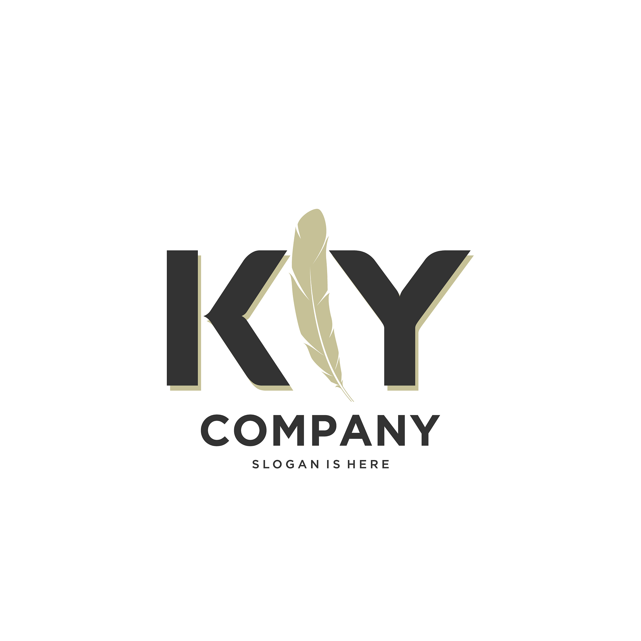 initial ky letter unique attractive creative
