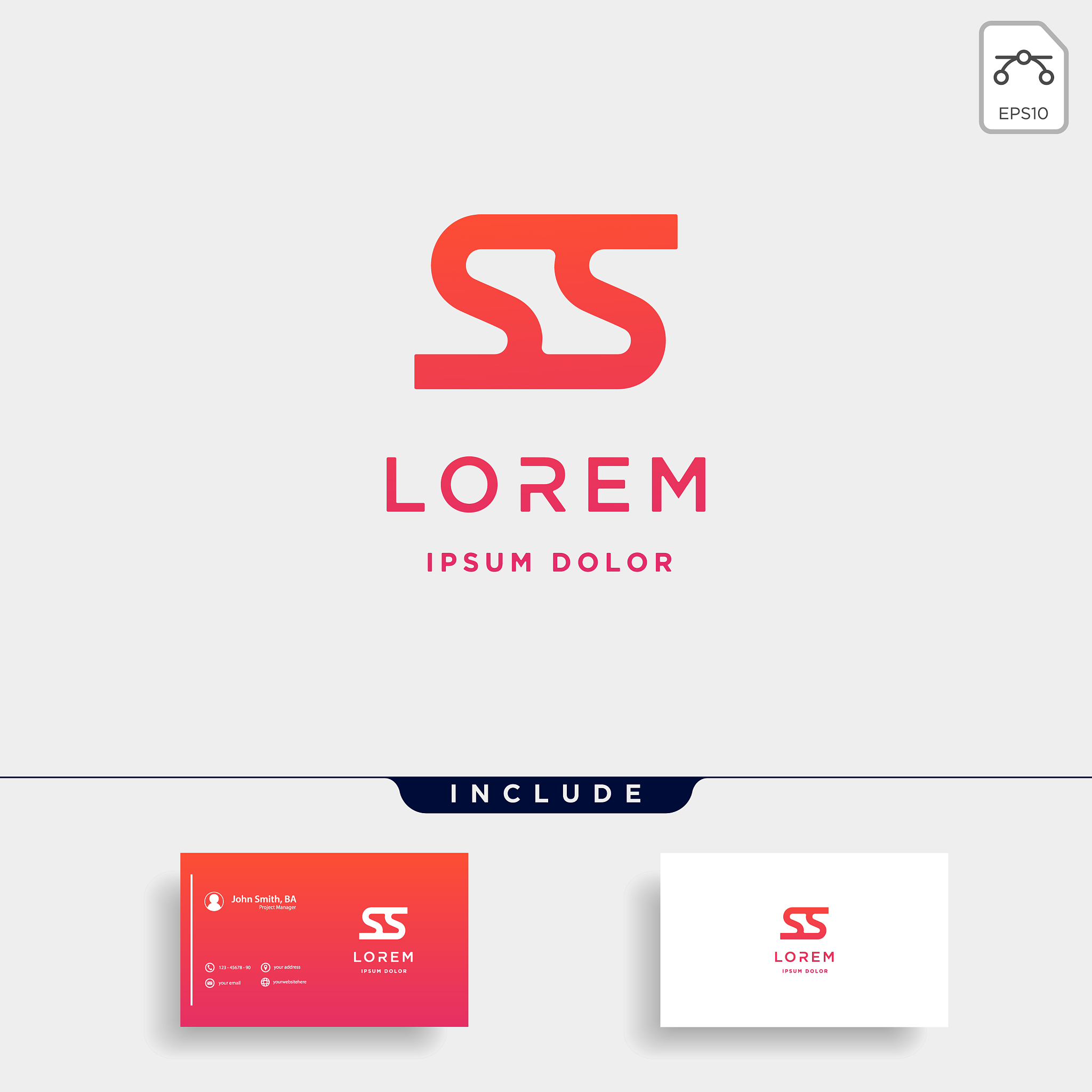 letter s ss logo design simple