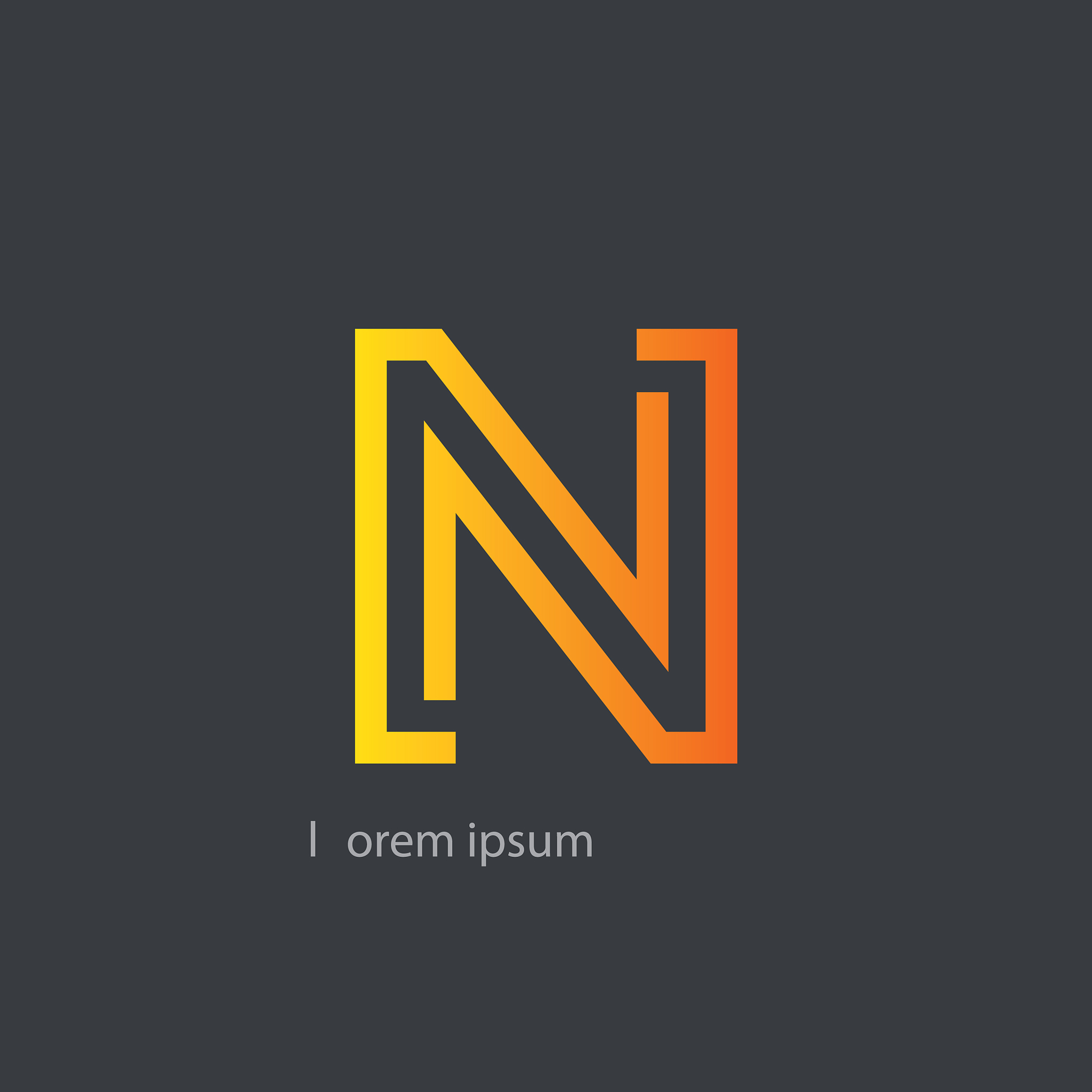letter n business sign logo