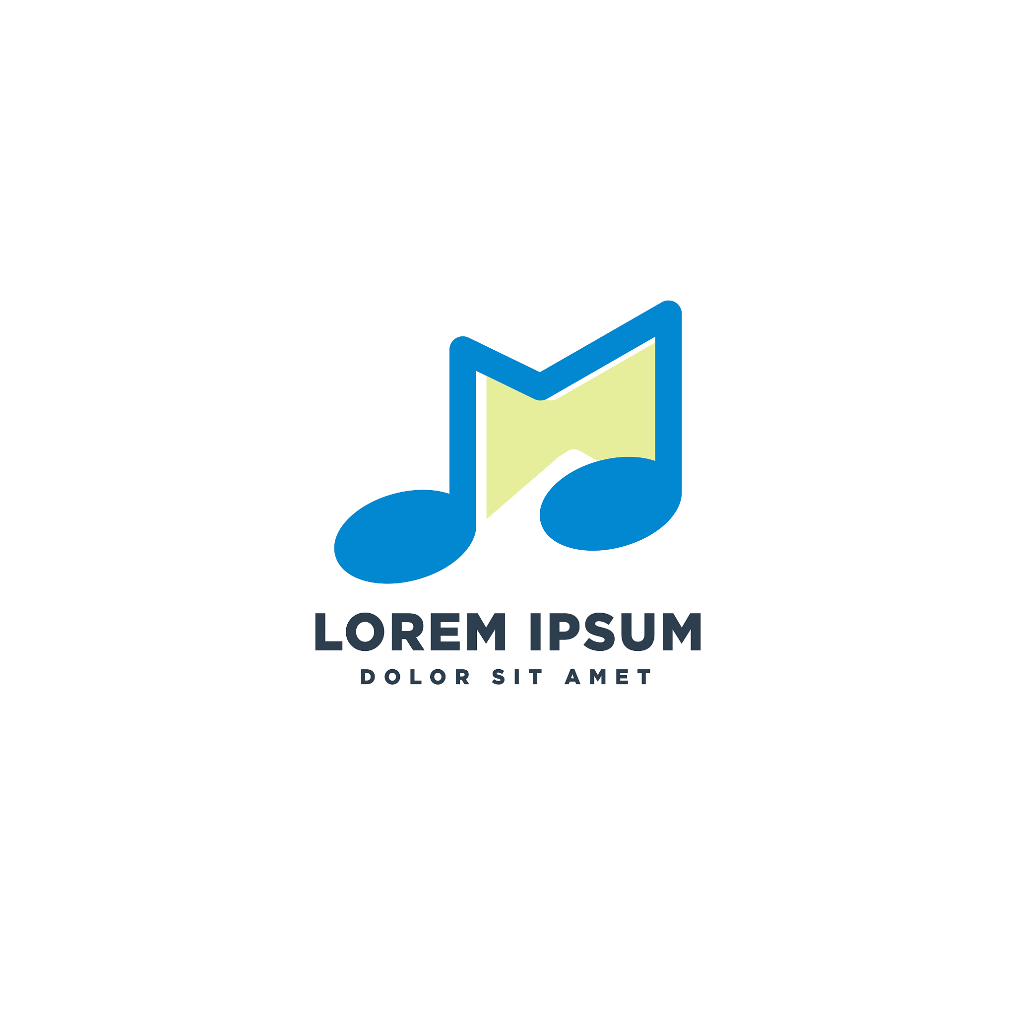 music icon initial m vector design template