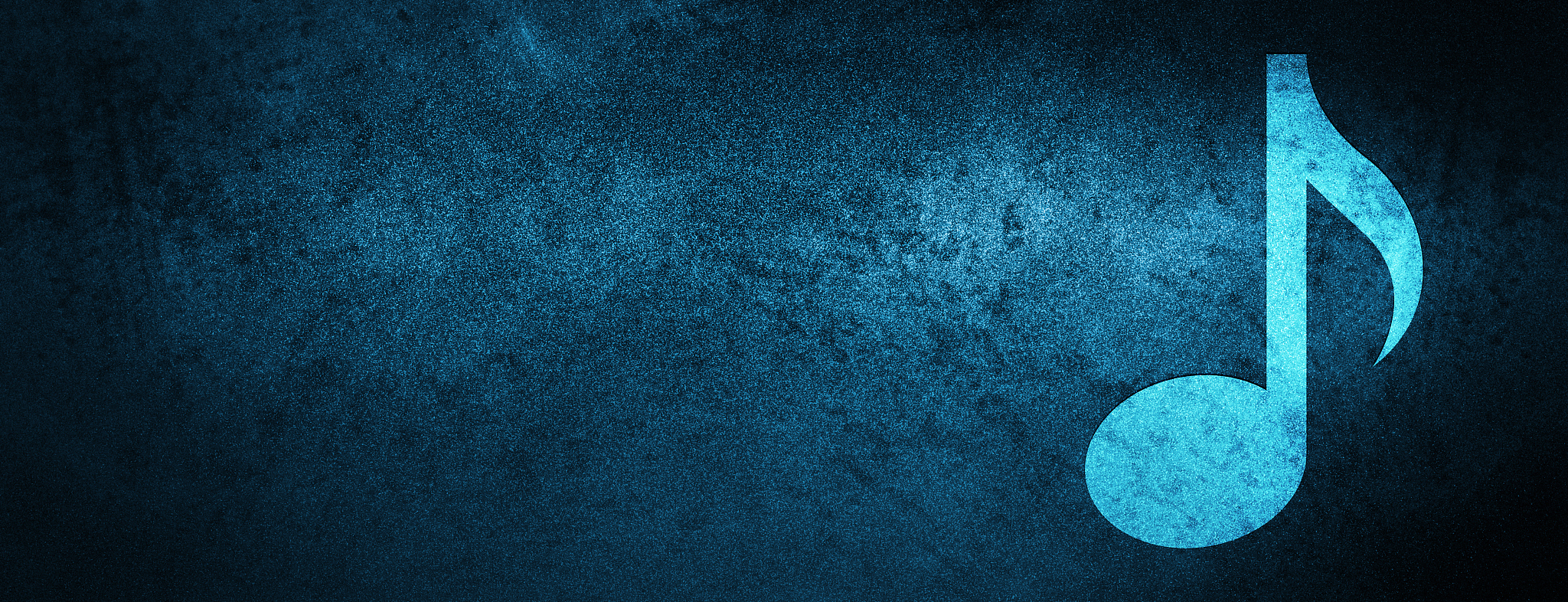 music icon special blue banner background