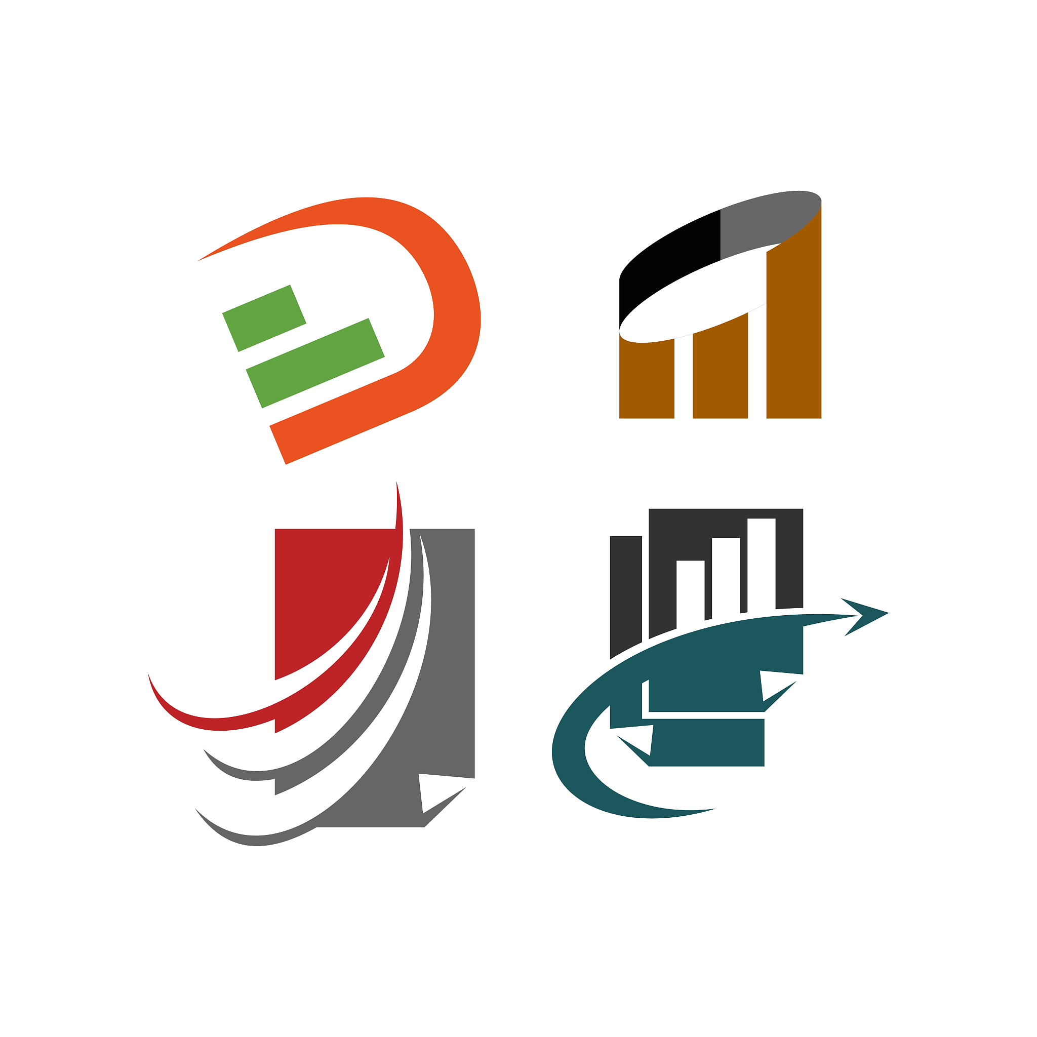 accounting tax financial business logo design set template vecto