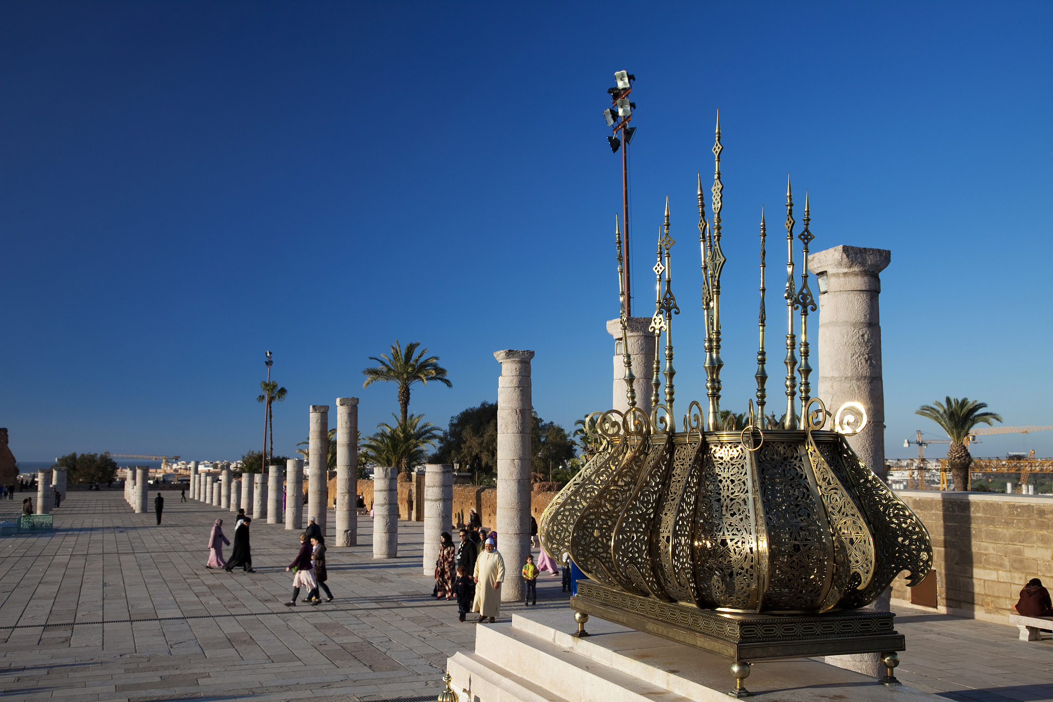 mausoleum of mohammed v, rabat, morocco