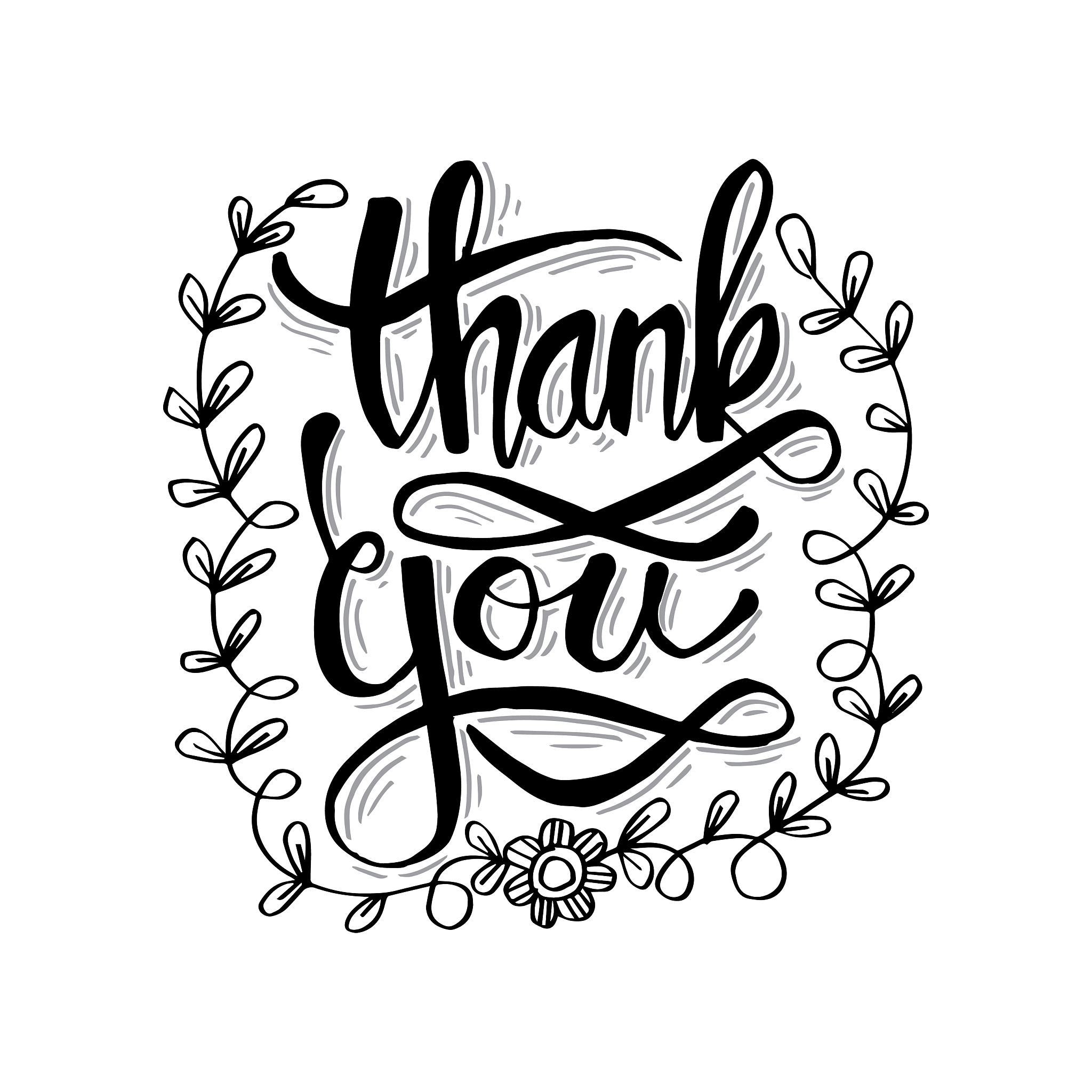 lettering thank you.