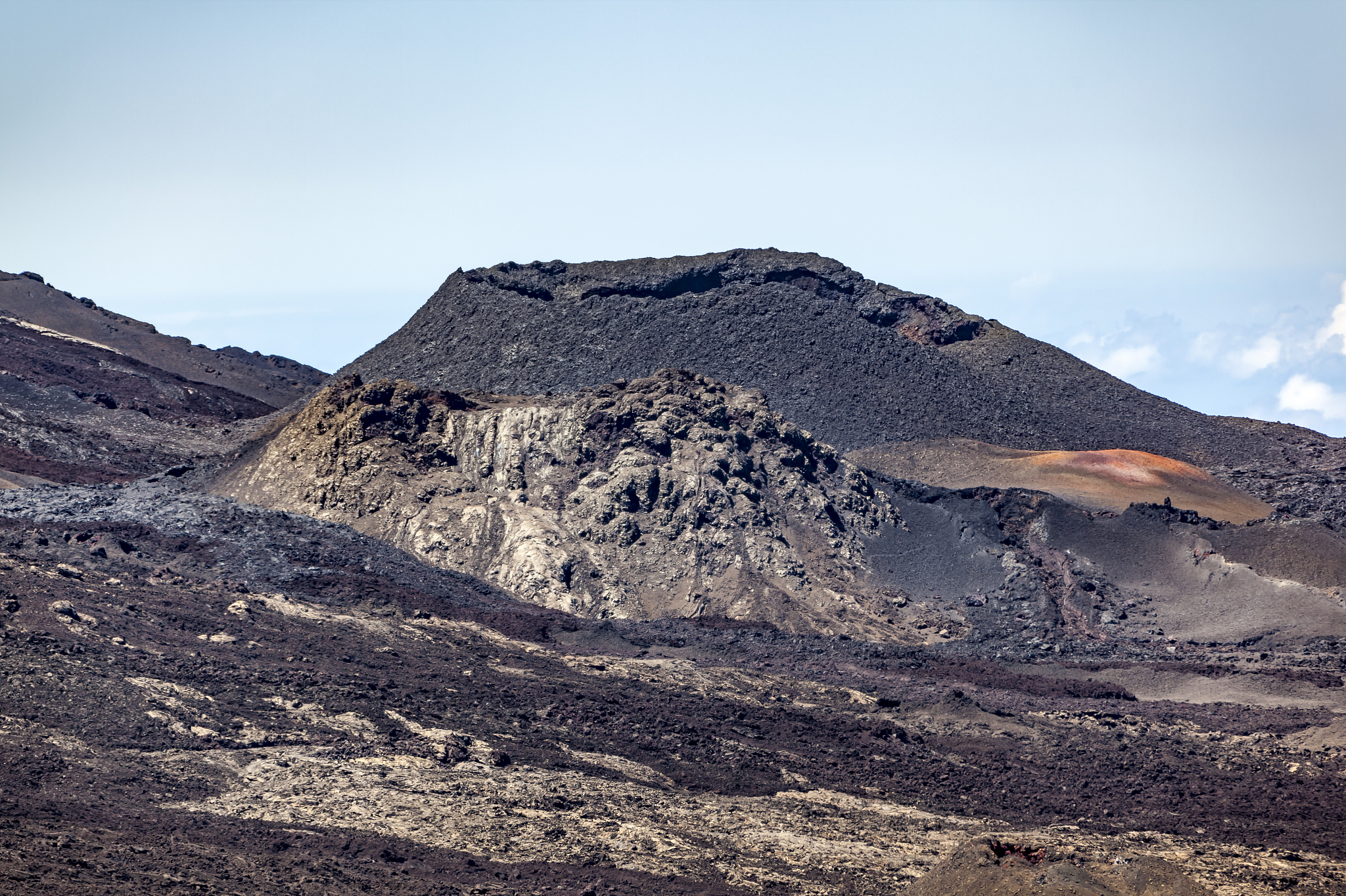 small volcano crater, la reunion island