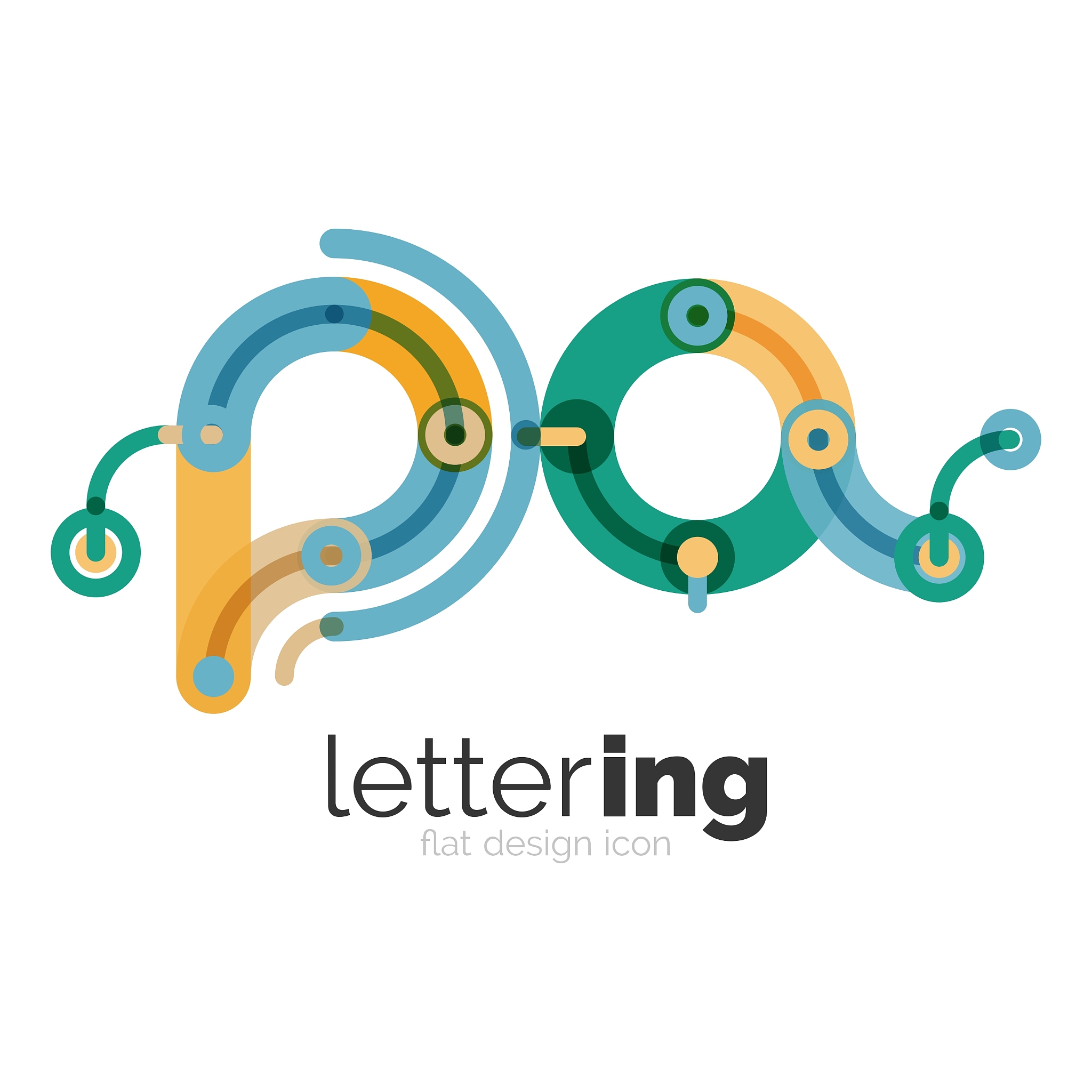 linear business logo letter