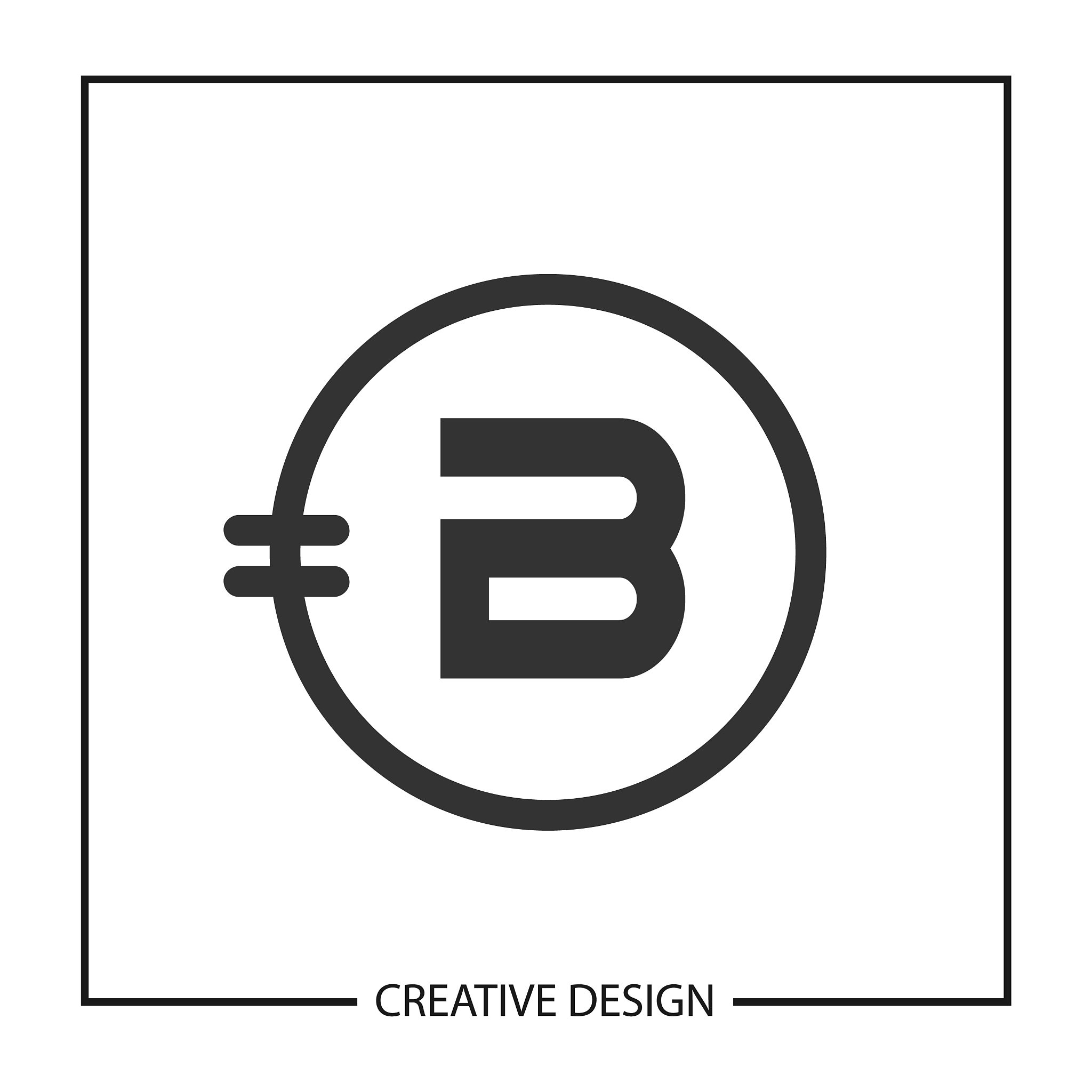 letter b logo template design