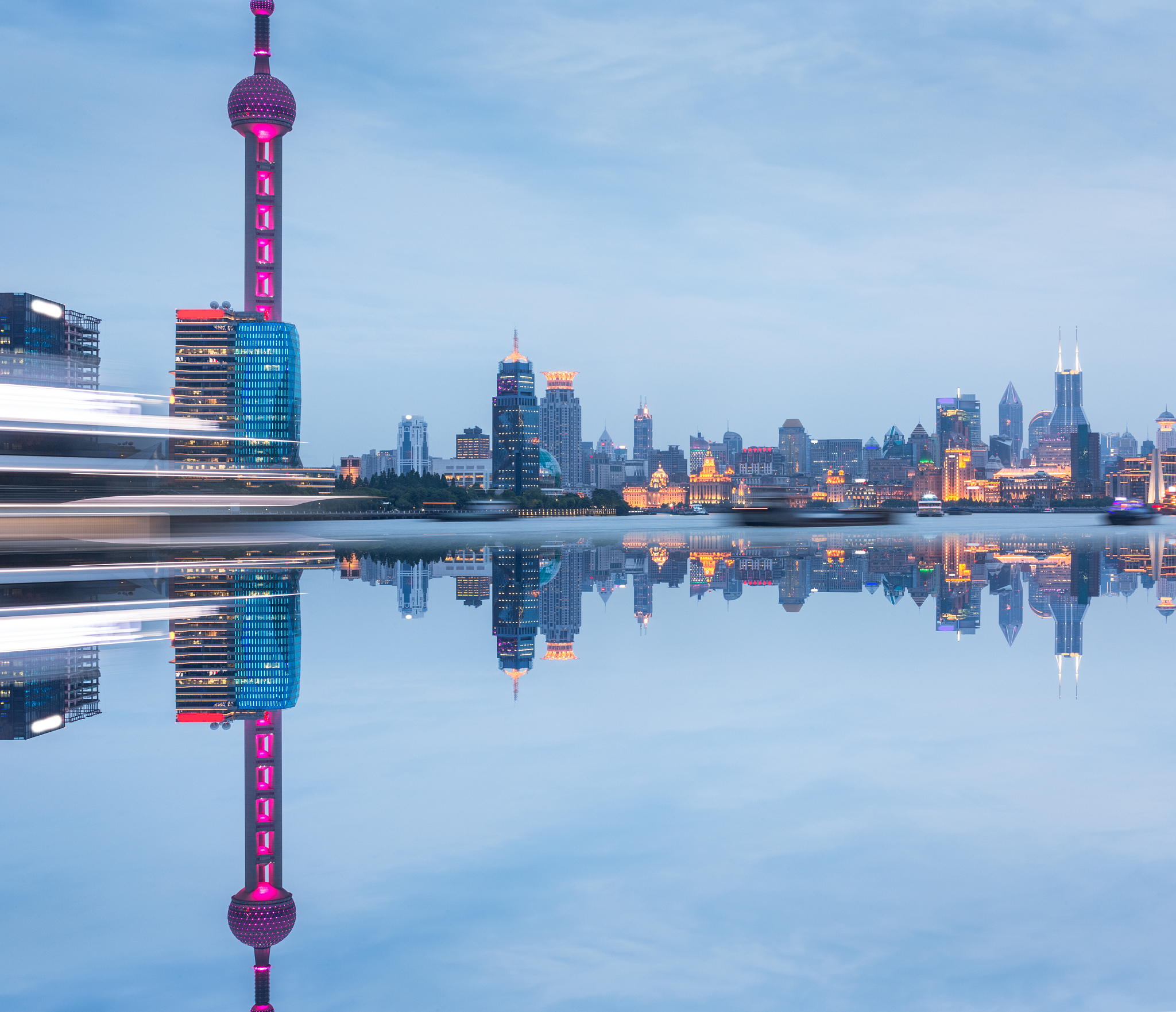 shanghai skyline panorama