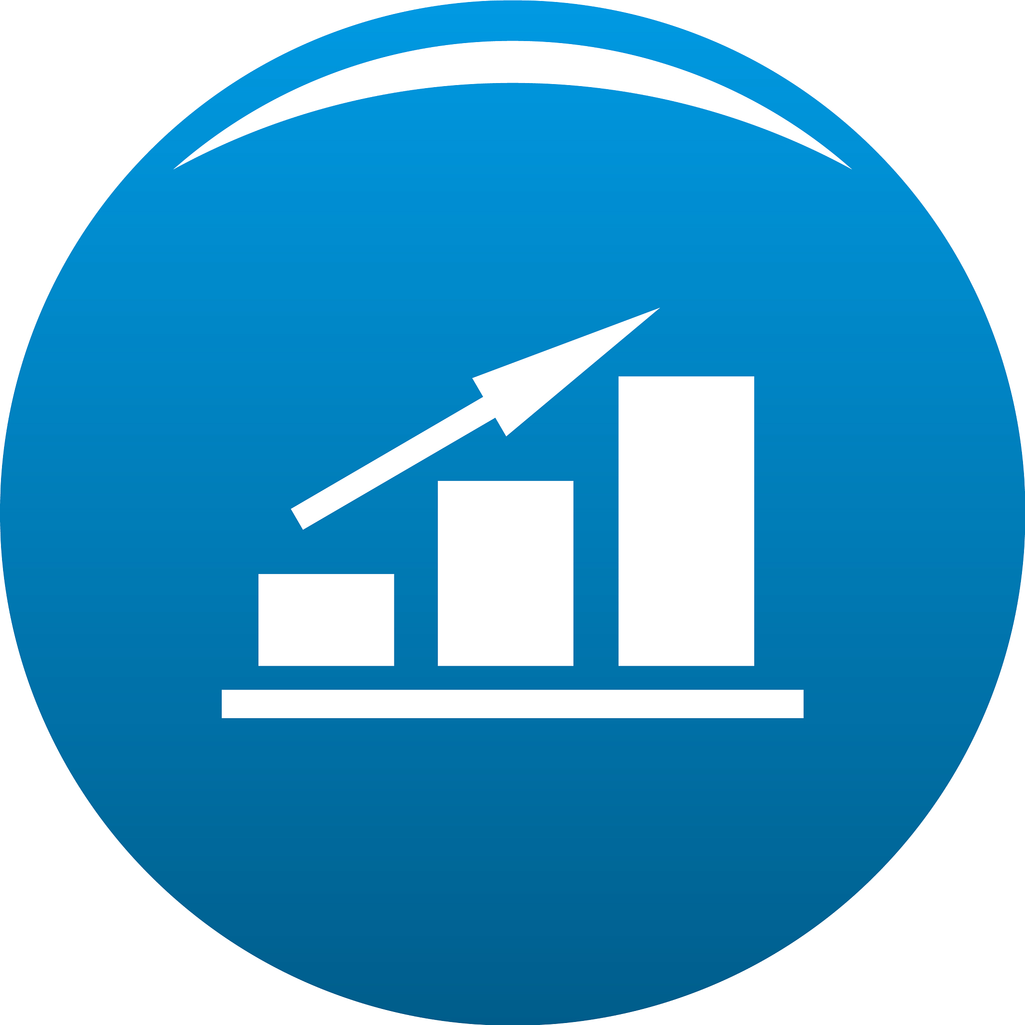 new chart icon blue