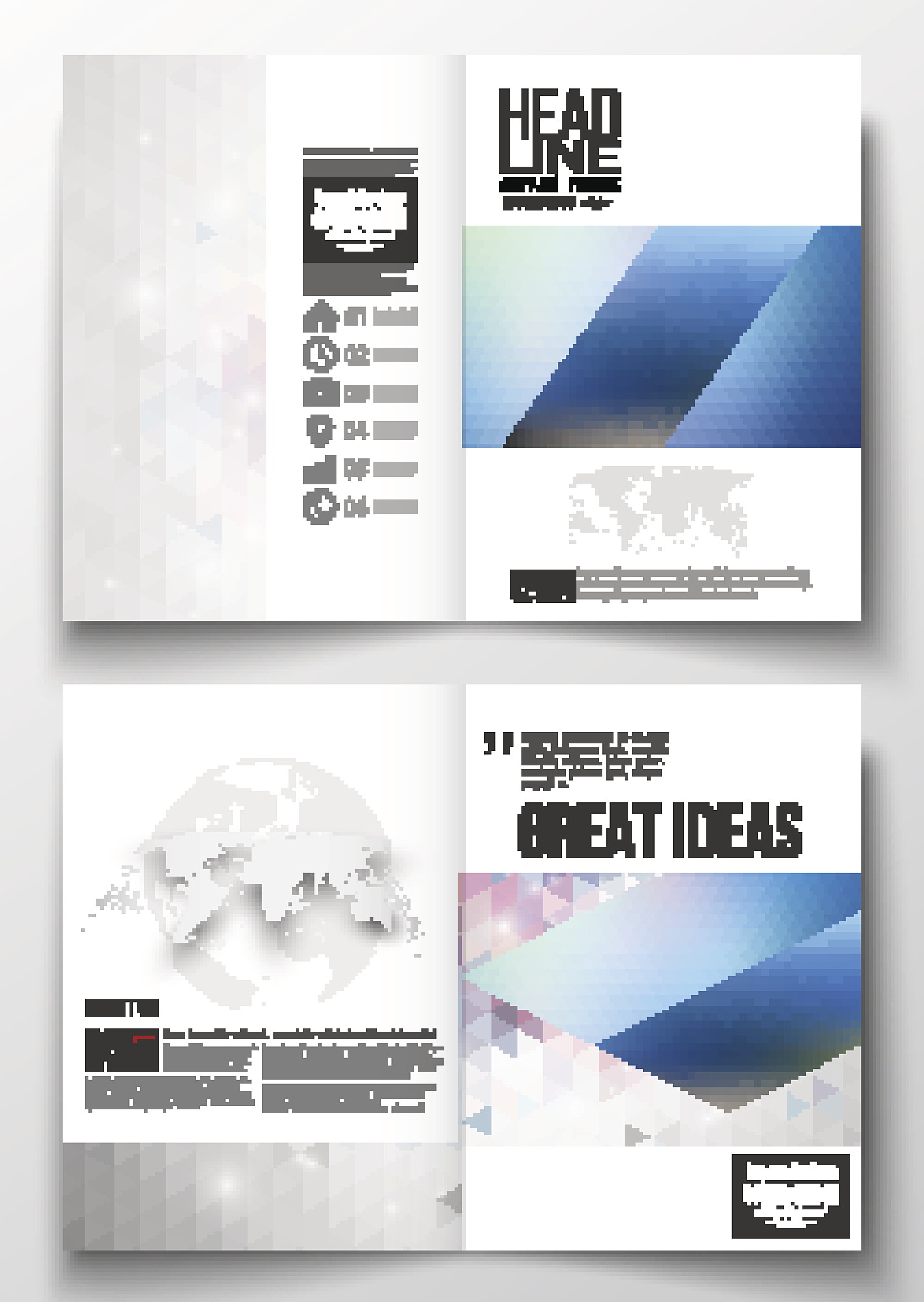 set of business templates for brochure, magazine, flyer, booklet