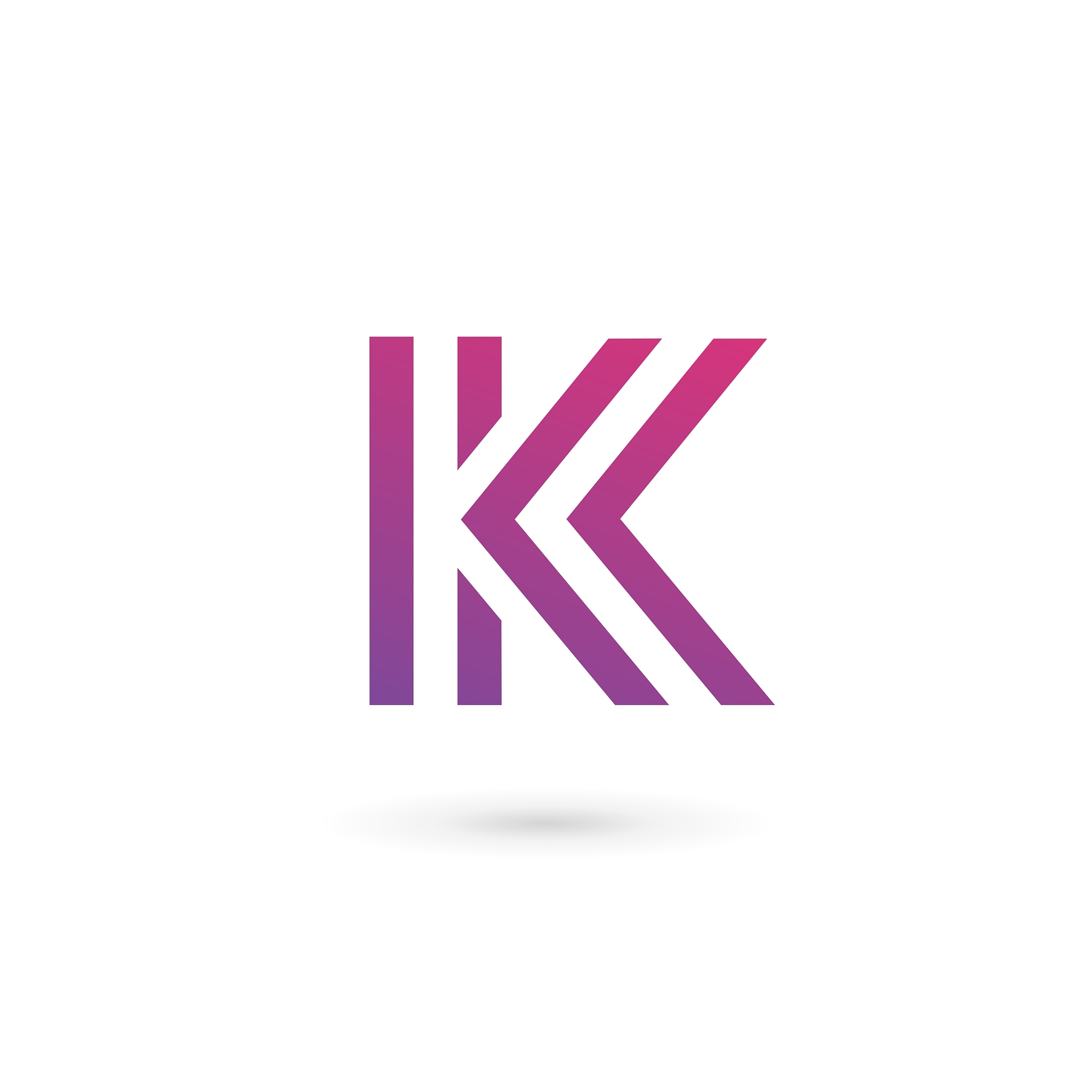 letter k logo icon design template elements