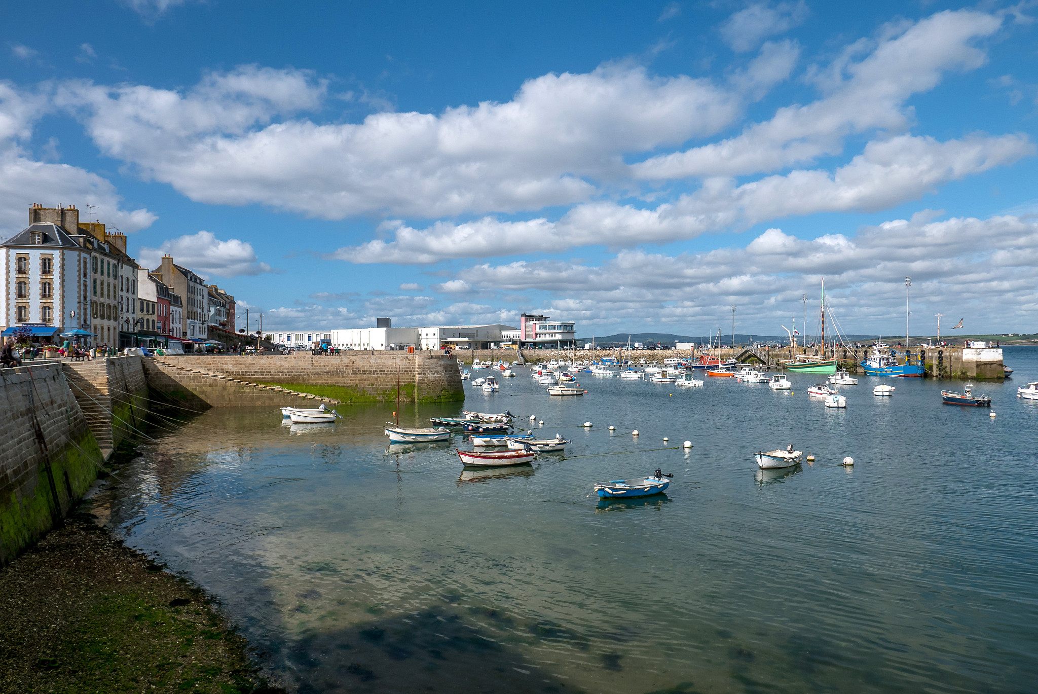 a landscape of brittany in summer, france. sea, color of this re