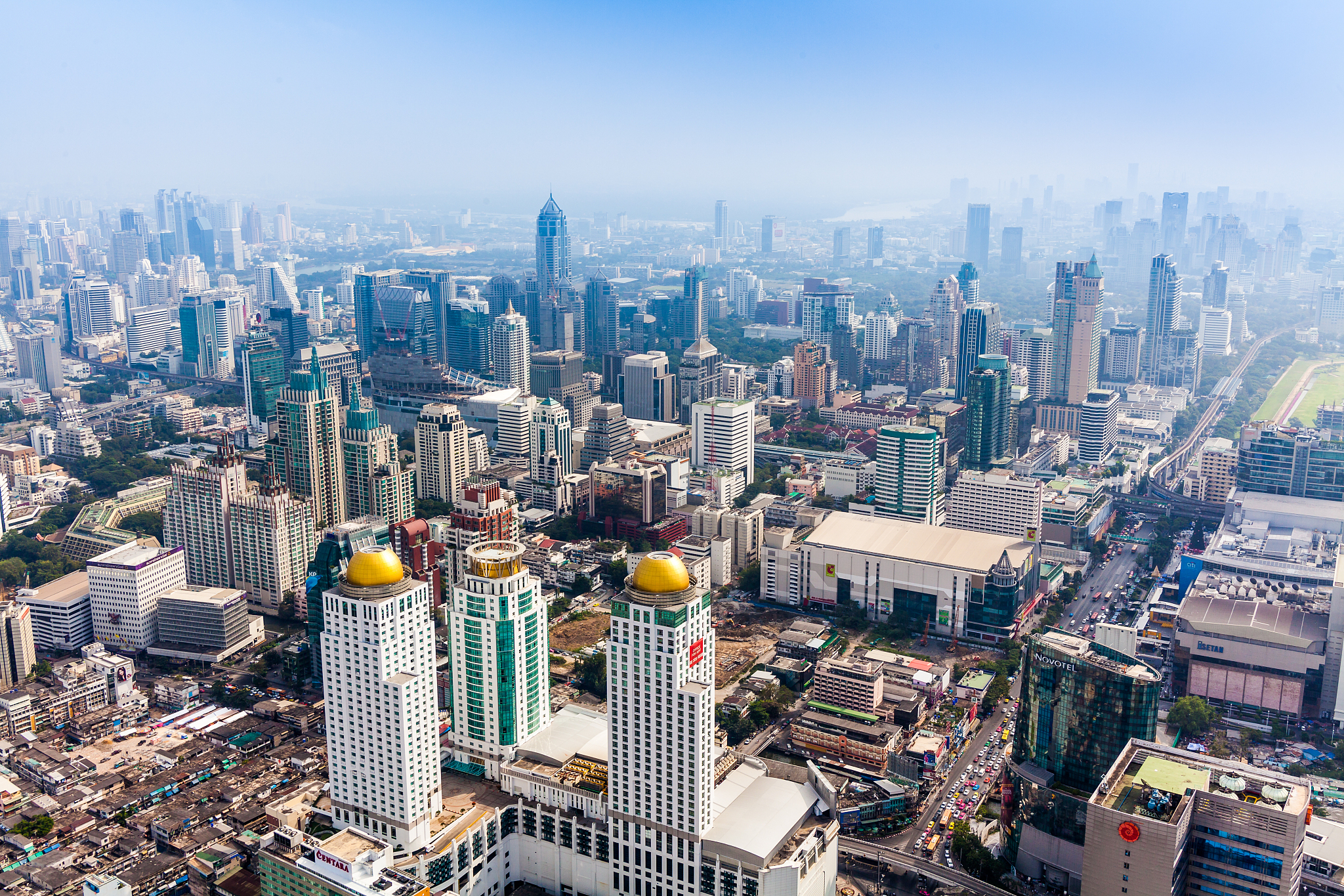 bangkok skyline, thailand.